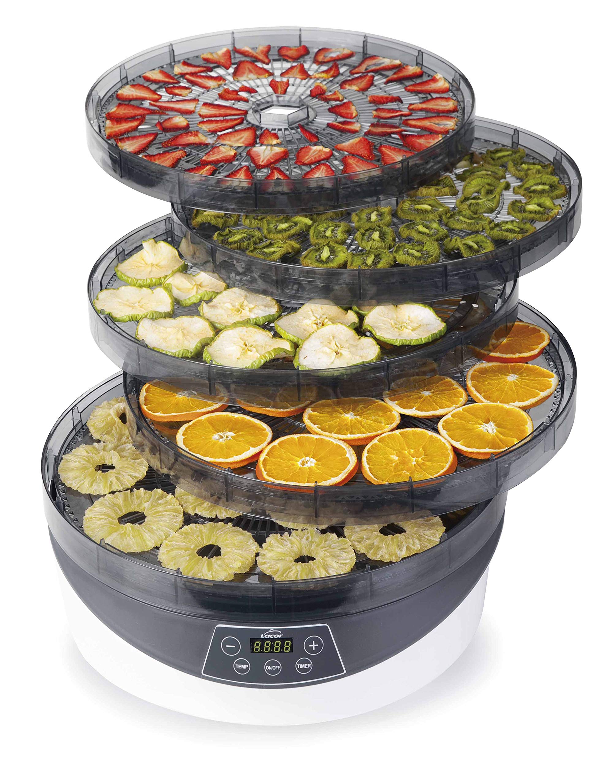 LACOR Lacor_69223 Deshidratador de Alimentos Terra, Blanco y Negro