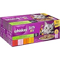 Whiskas 1 cibo per gatti Tasty Mix Chef's Choice in salsa, 40 x 85 g (1 confezione)
