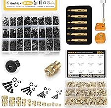 Kadrick 3D Printing Component Bundle: M2 M3 M4 M5Threaded Inserts, M2-M6Heat Set Insert Tool, and M2 M3 M4 M5Metric Screw Assortment Kit