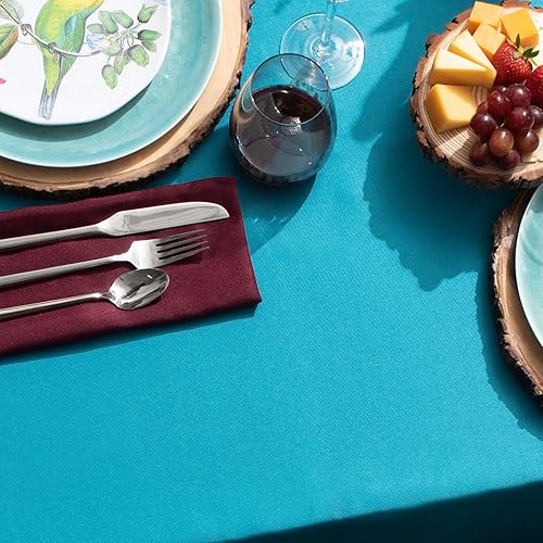 Miniatura 156 de Gee Di Moda - Mantel rectangular de 60 x 84 pulgadas – Mantel rectangular de poliéster lavable para mesa de 5 pies Amarillo,Manzana Verde,Azul