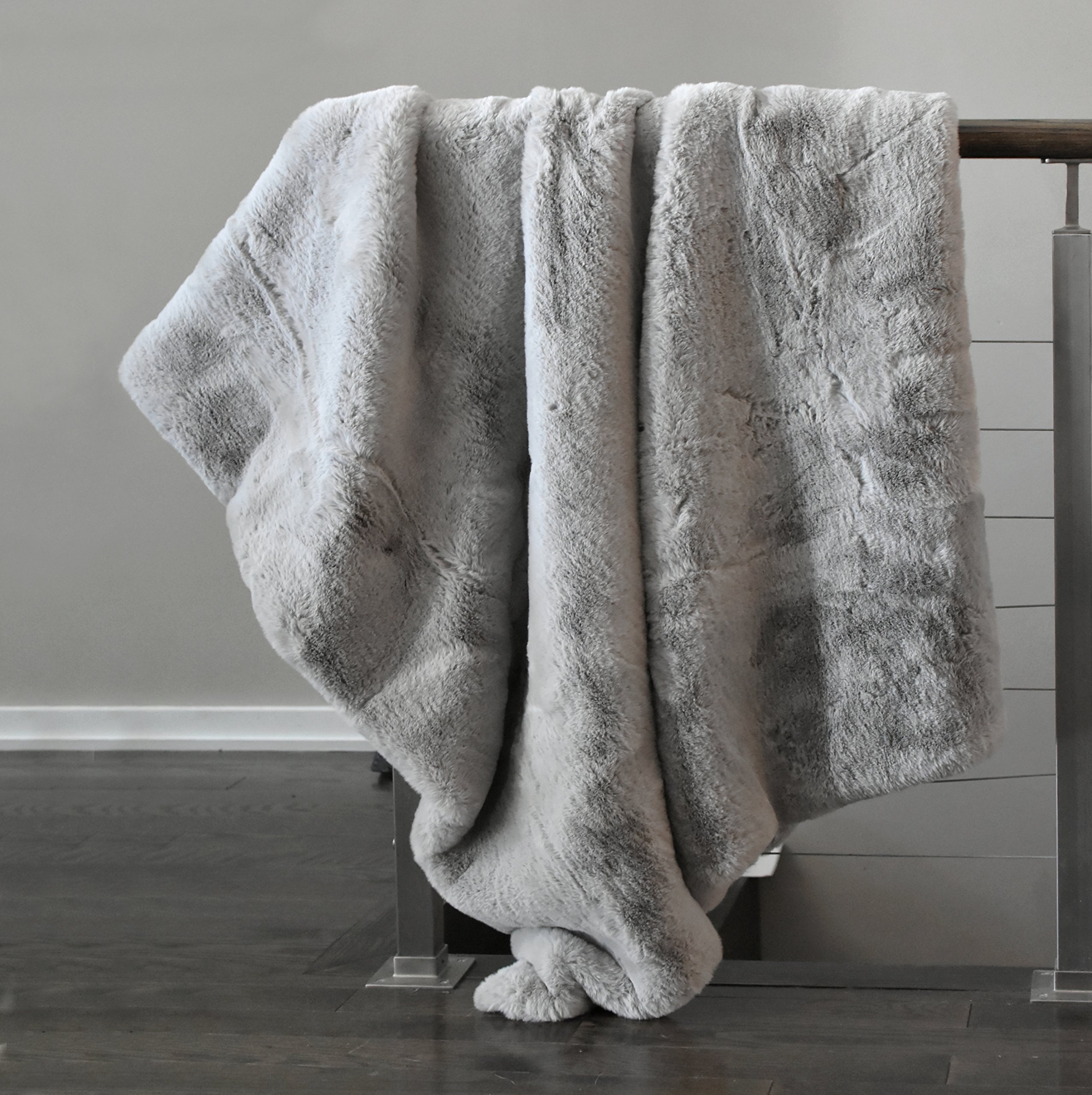 Buy Tahari Mink Faux Fur Throw Luxury Silky Soft Blanket in Cream White