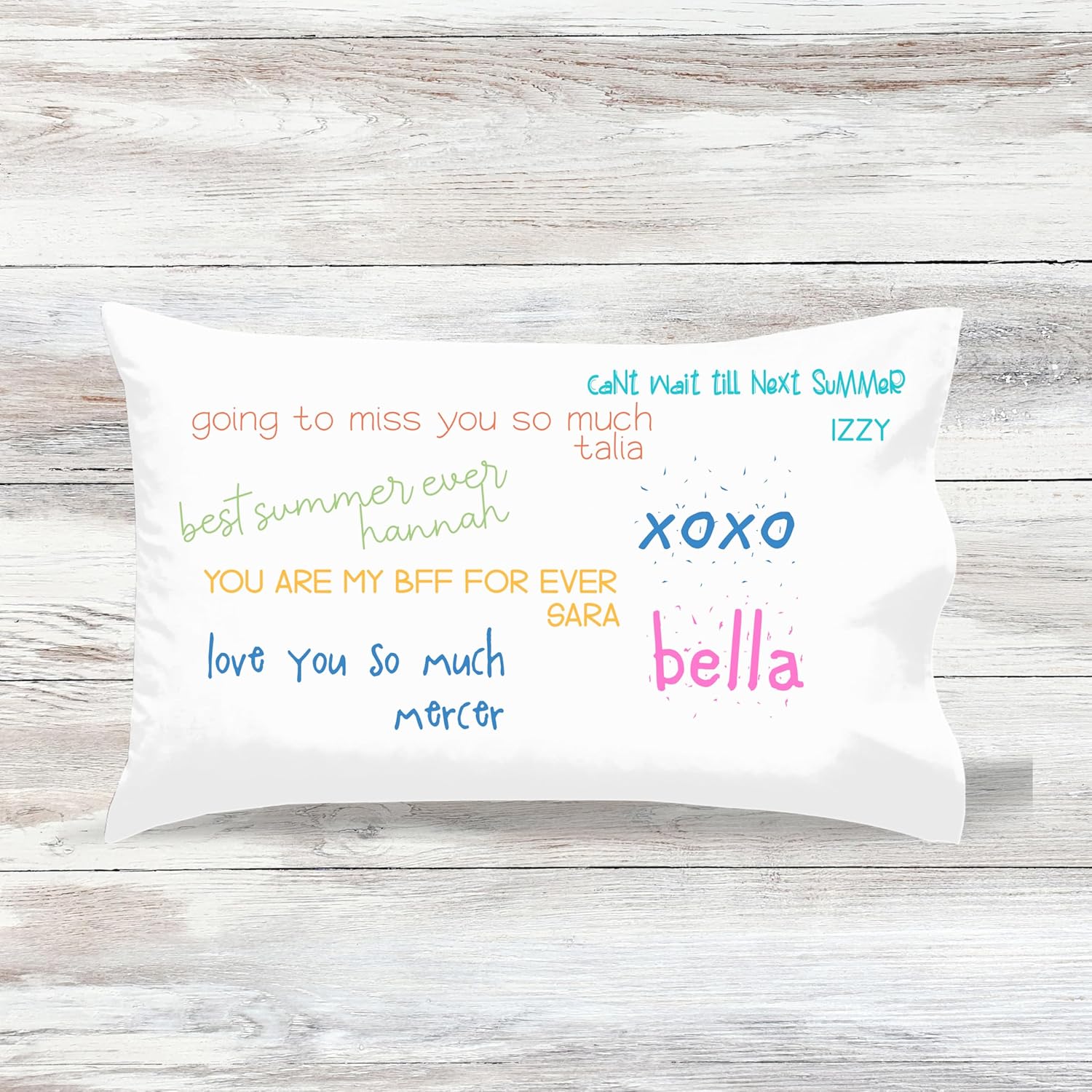 Personalized Sports Camp Autograph Pillowcase for Signatures & Memories | Fun Summer Camp Pillow Case for Kids | Sleepaway Camp Essentials for Girls & Boys | Camp Gift Idea | Made in USA