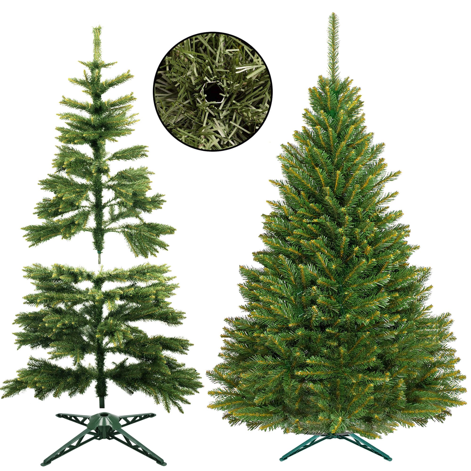 SPRINGOS Sapin de Noël artificiel en épicéa scandinave 220 cm avec support