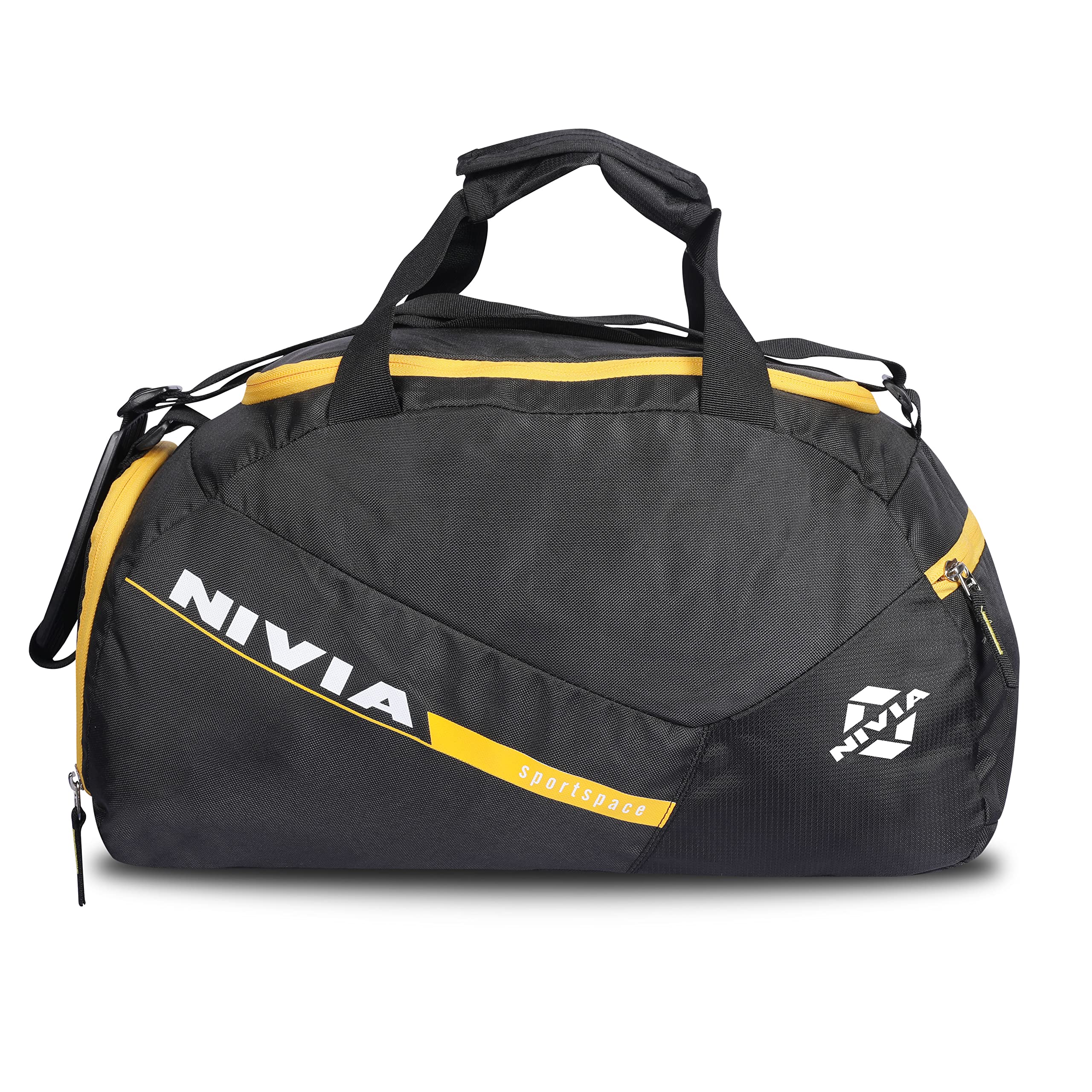 Sports Space Polyester Gym Bag with Shoes Compartment,Adjustable Shoulder Bag for Men, Duffle Gym Bags for Men,Duffle Bags Travel (Black, Yellow),Capacity-18 litres-image-30