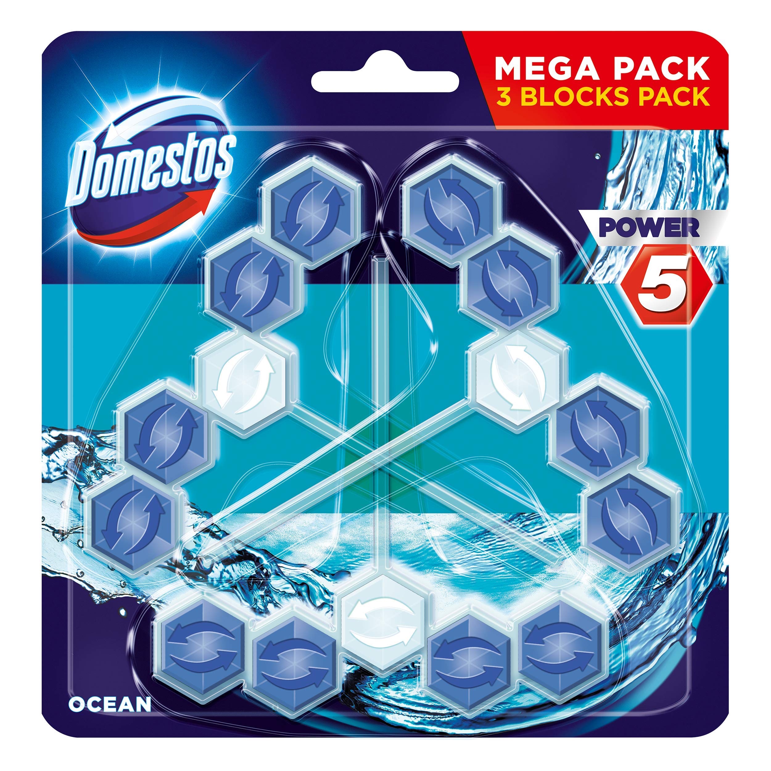 DOMESTOS _Power 5 kostka toaletowa Ocean 3x55g