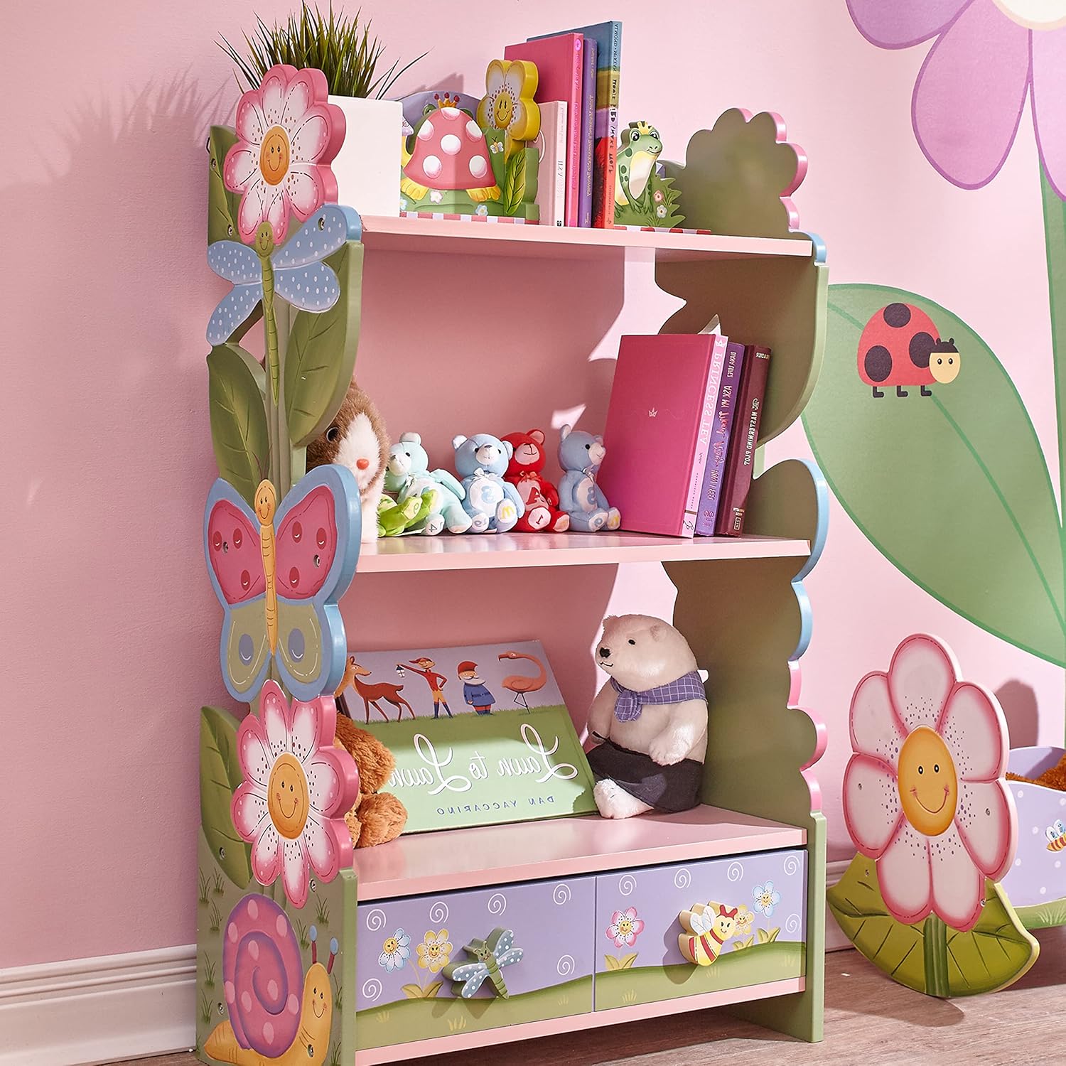 fantasy fields teamson kids - toy furniture -magic garden bookshelf