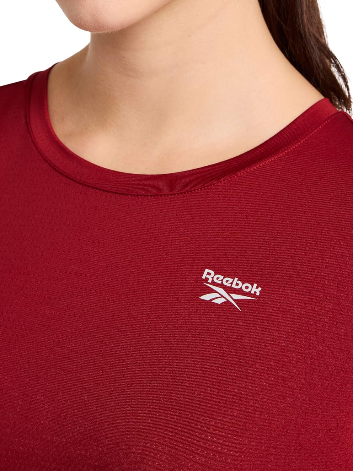 Reebok Womens Stretch Mesh Short Sleeve Crewneck T-Shirt - Image 4