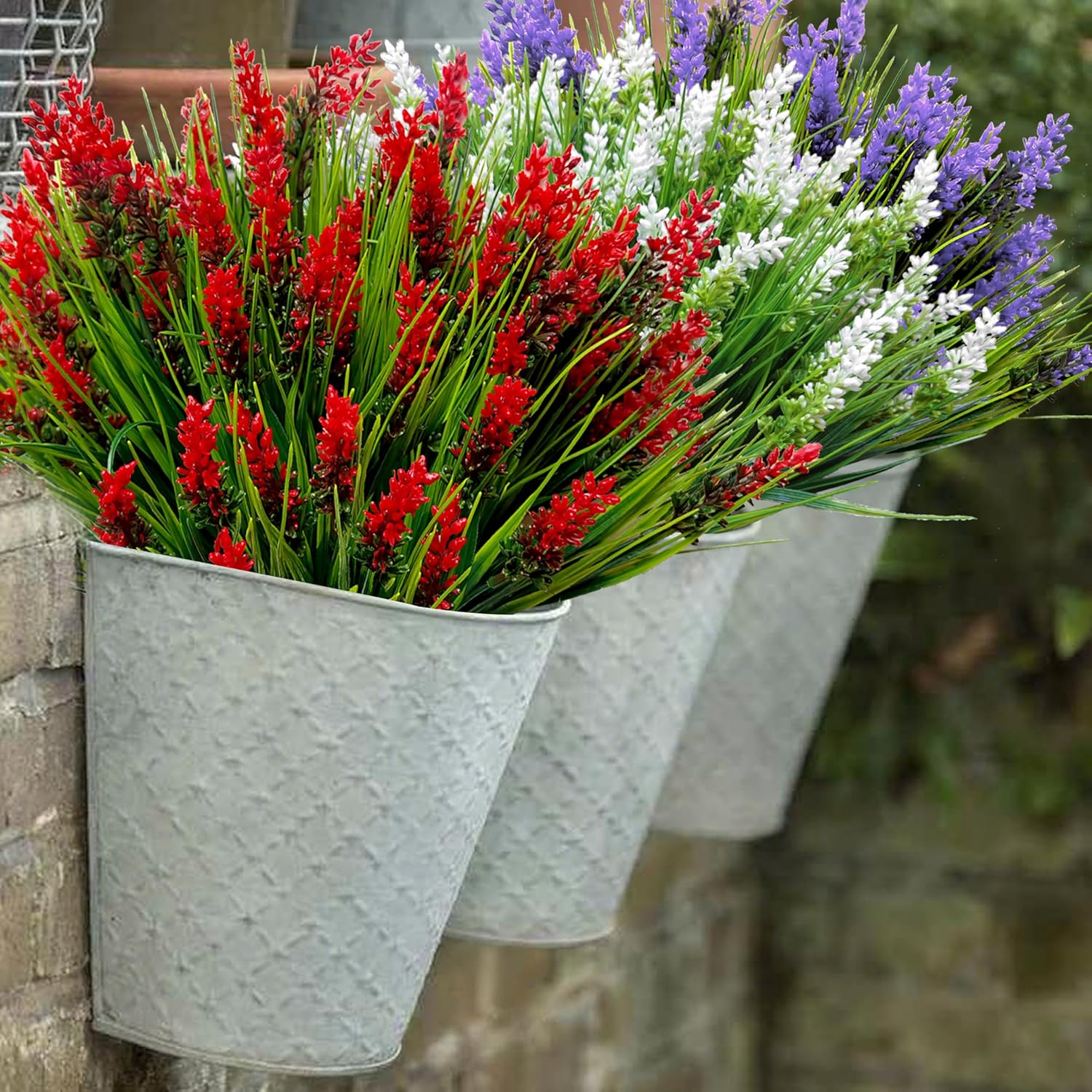 Artificial Plants Outdoor Fake Monkey Grass 12 Bundles Fake Outdoor Flowers image 4