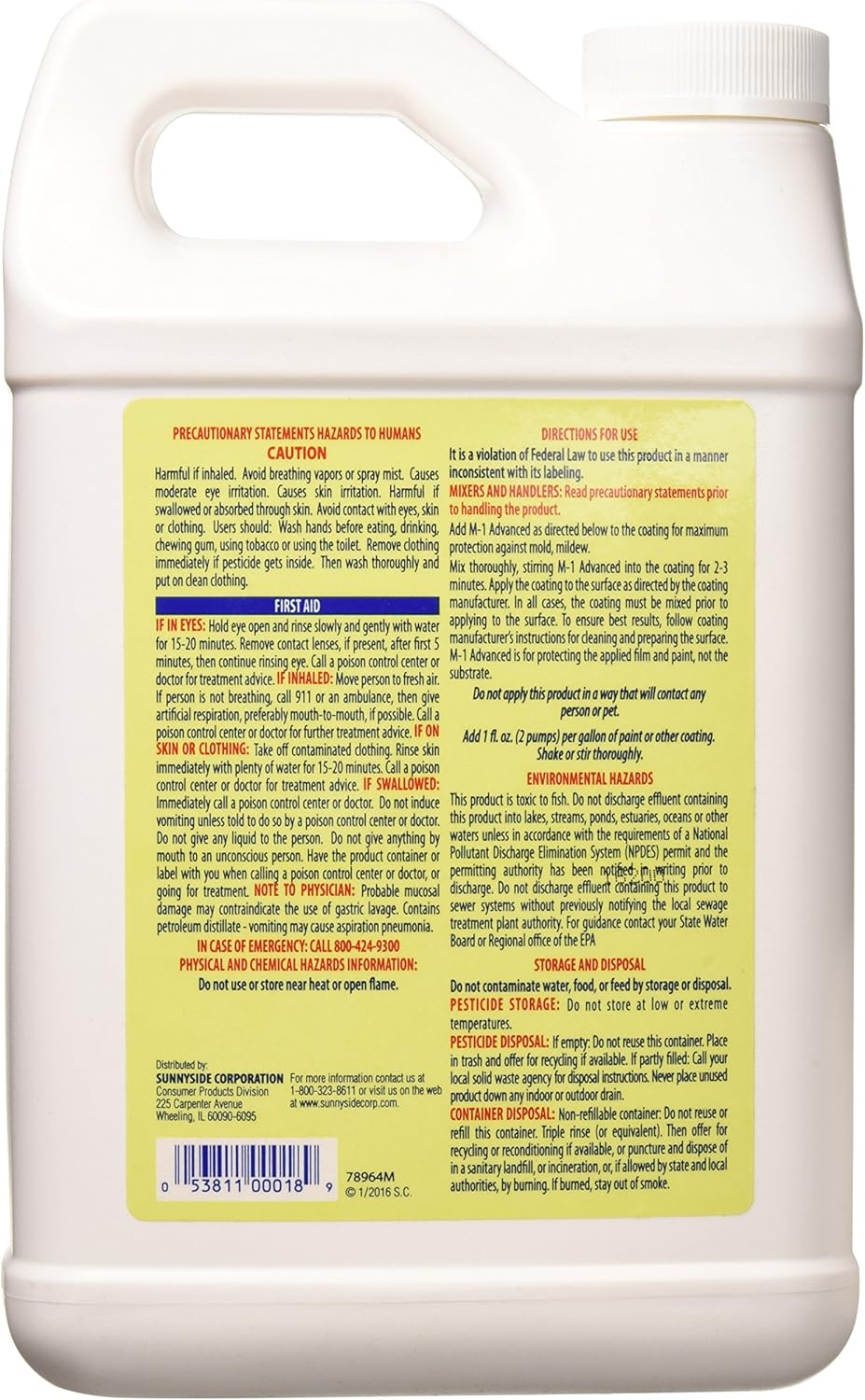 M-1 78964M Amcp Advanced Mildew Treatment, 4.5 Lb, Dispenser Container, Pale, Liquid, 4.40 Pound (Pack of 1), White, 74 Fl Oz