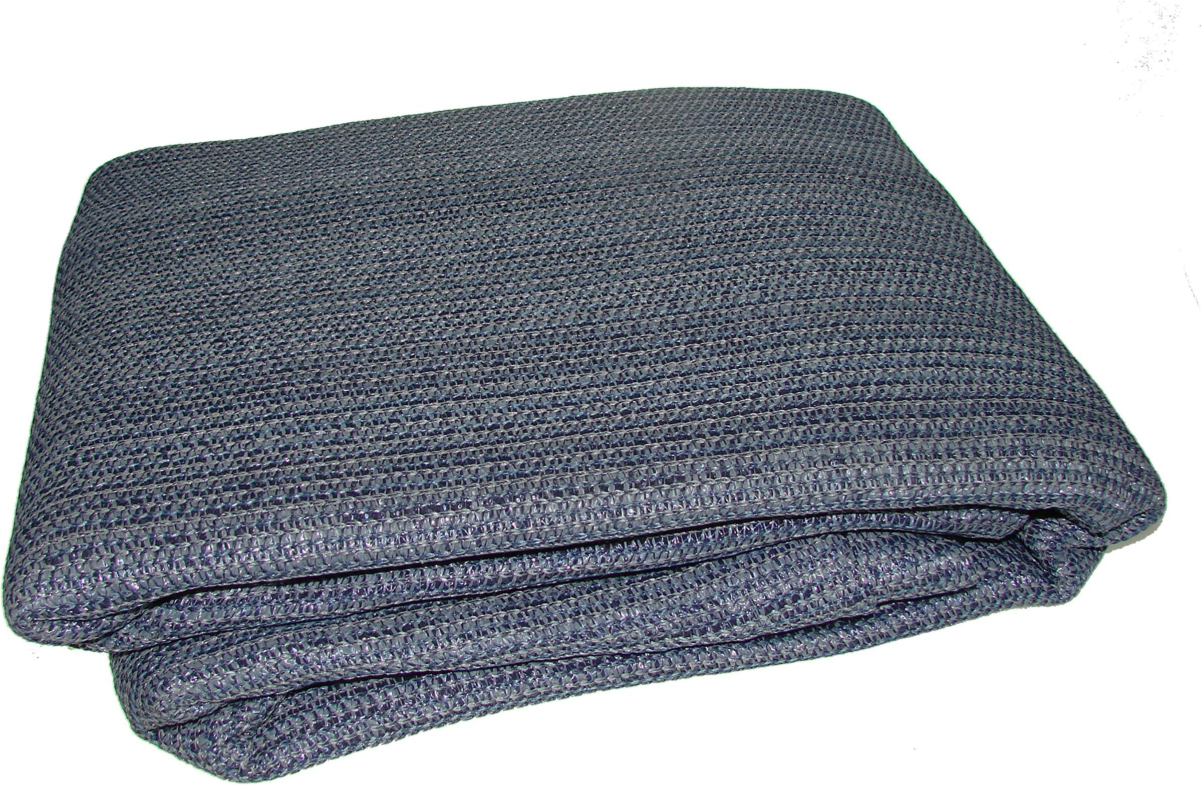 Breathable Caravan Awning Carpet Weaveatex Motorhome Tent Groundsheet Matting - Blue/Grey