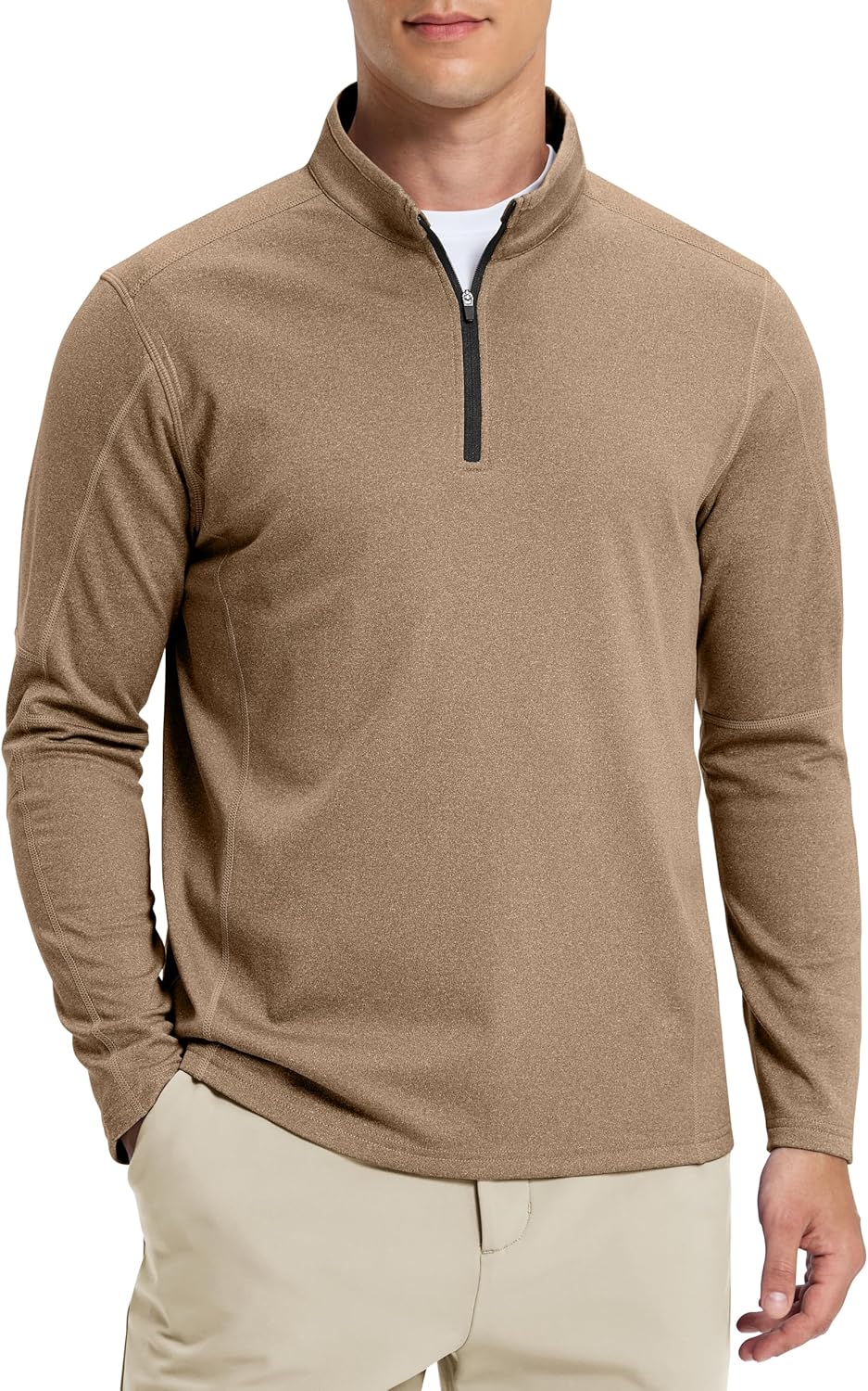 G Gradual Quarter Zip Pullover for Men Fleece Lined Sweatshirt Long Sleeve Winter Golf Shirt Mock Neck Polo Running Sweater