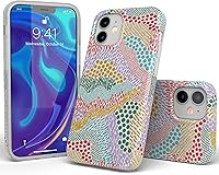 Vista 4 de Casely Funda para iPhone 11 Color Me Happy Patrón de bloques