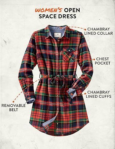 Vista 7 de Legendary Whitetails - Vestido de franela de manga larga para mujer