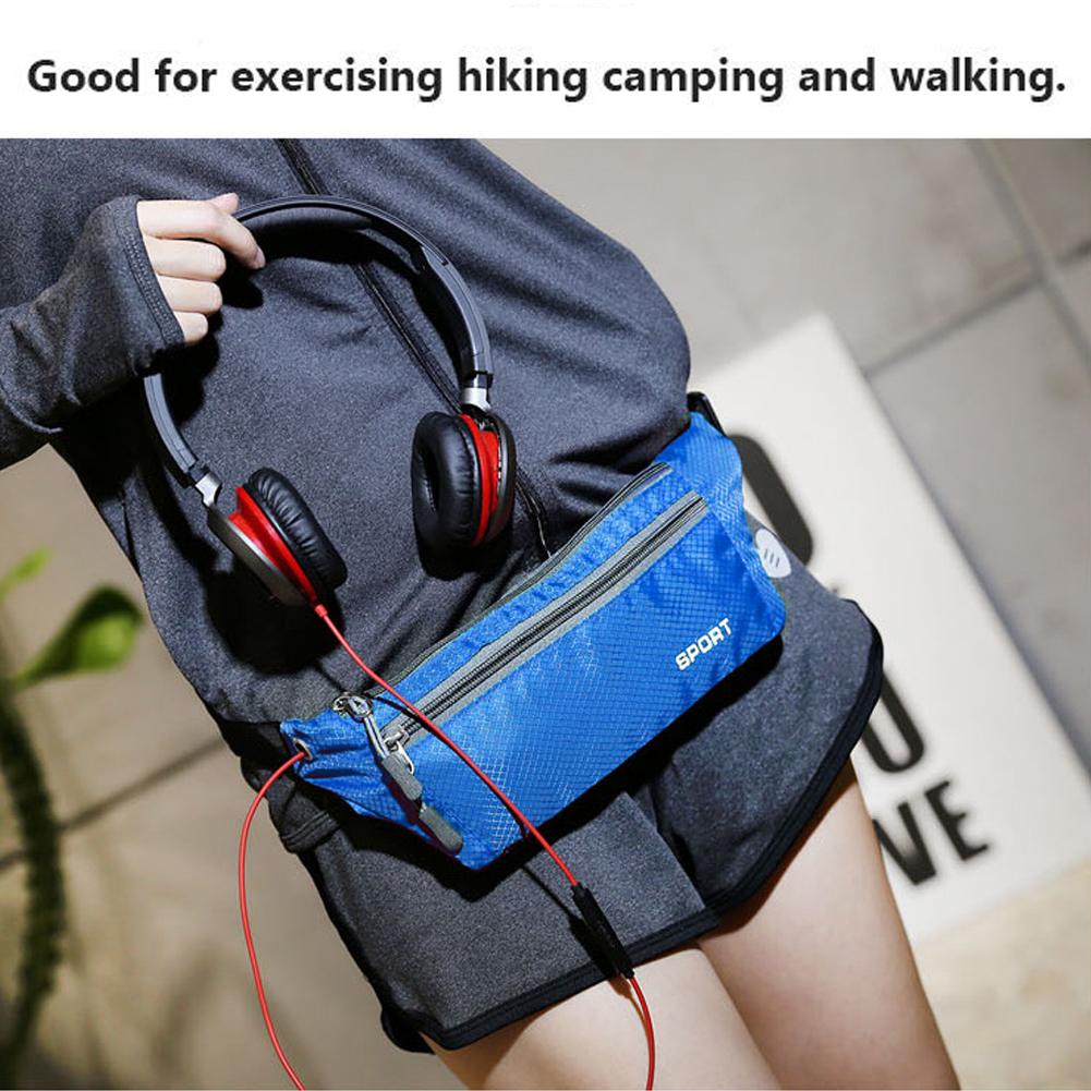 Marsupio Sportivo Da Cintura - Con Portaborraccia, Per Corsa E Fitness, Nero - Foto 10