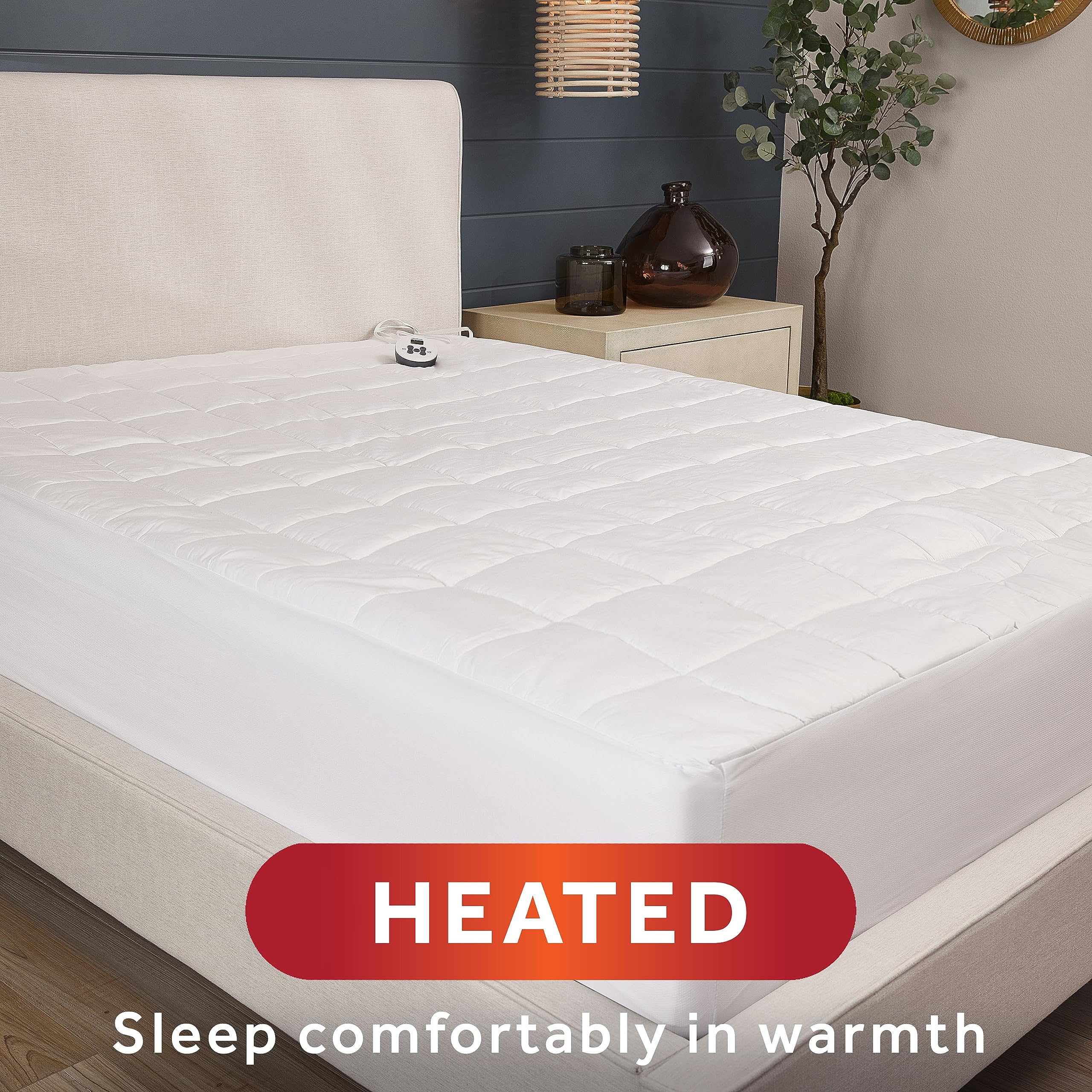 Sunbeam Premium Quilted Electric Heated Mattress Pad