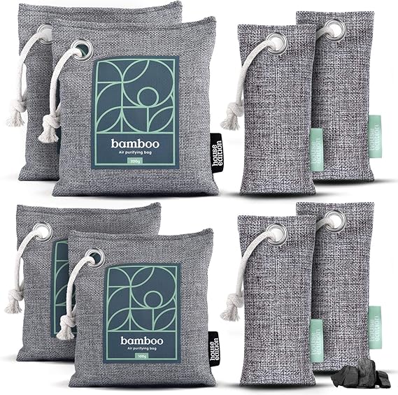 House Edition Bamboo Charcoal Air Purifying Bag 8PackNaturally Freshen Air with