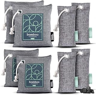 Sponsored Ad - HOUSE EDITION Bamboo Charcoal Air Purifying Bag 8-Pack–Naturally Freshen Air with Powerful Charcoal Bags Od...