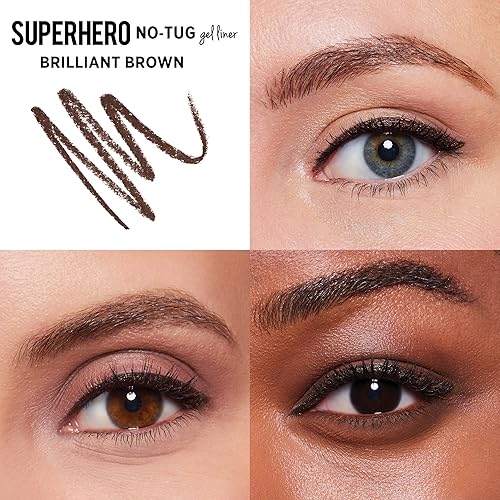 Vista 9 de IT Cosmetics Superhero No-Tug Gel Eyeliner – Impermeable Fórmula Mezclable – Uso todo el día – Lápiz de ojos afilable – 0.042 onzas Marrón brillante