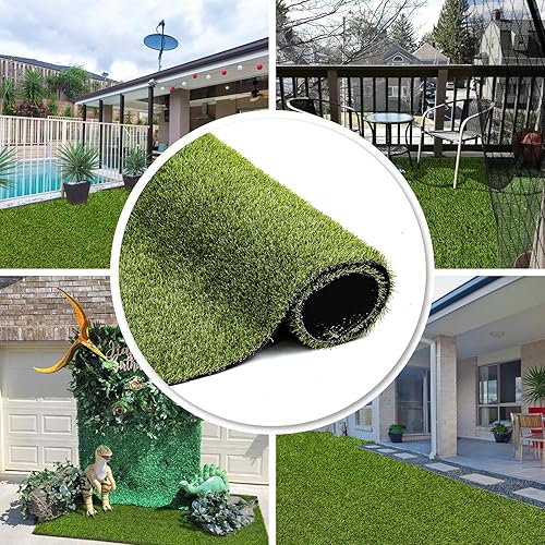 Miniatura 5 de HEBE Alfombra de Césped Artificial, 2'x6', Tapete de Césped con Orificio de Drenaje, Tapete de Césped Reutilizable Almohadilla de Orina para