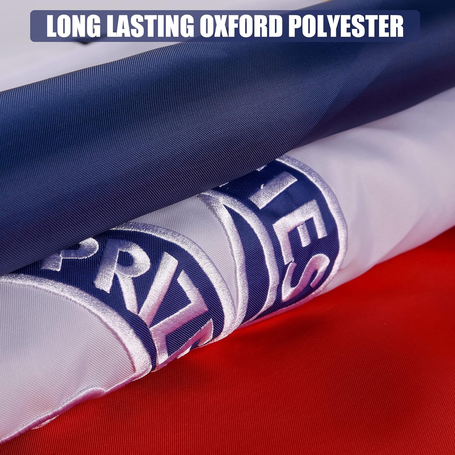 Iowa State Flag 5x8 Ft Deluxe Full Embroidered Premium Polyester Durable IA Outside Flags with Sewn Stripes and Brass Grommets for Indoor/Outdoor - Image 3