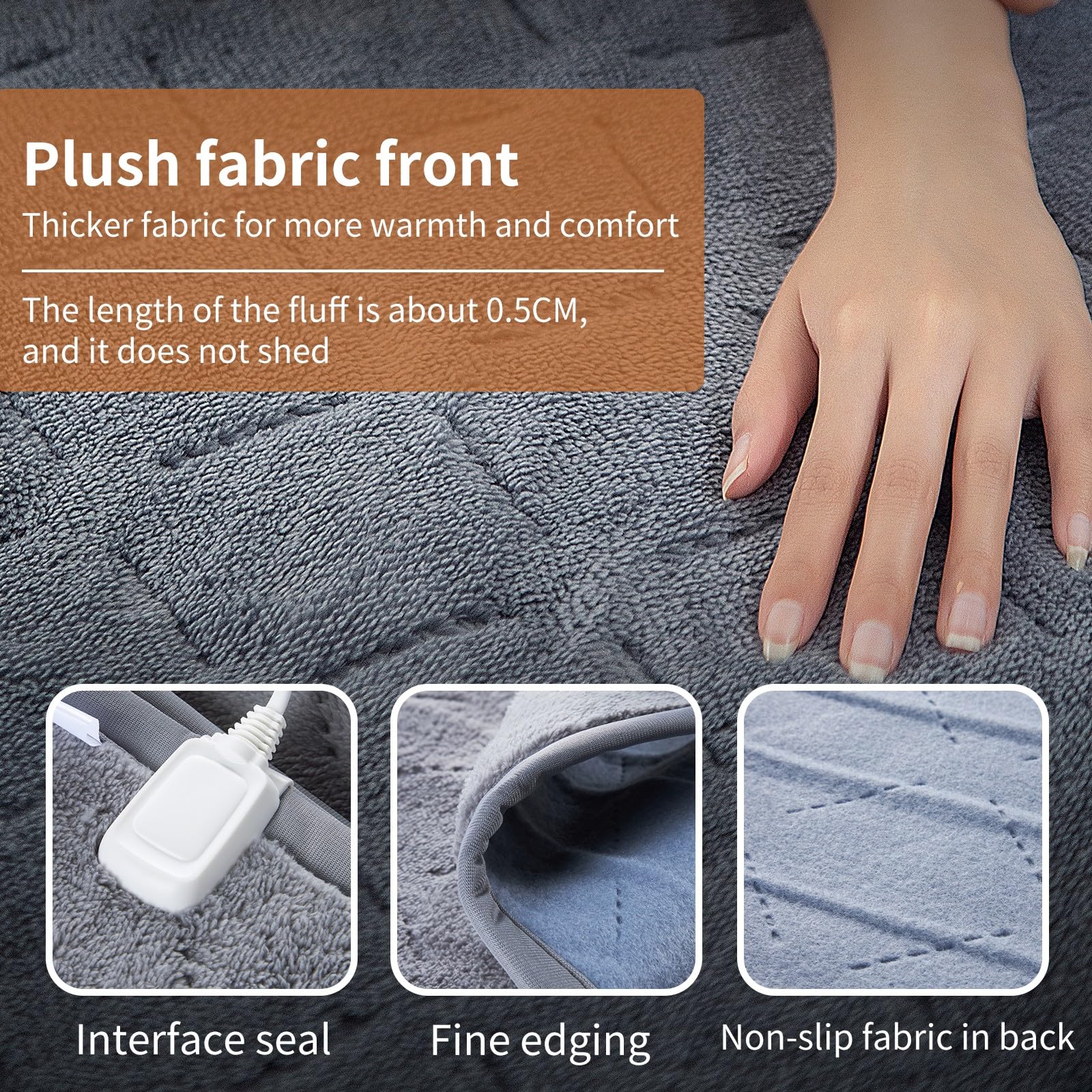 H2 Life Coperta Elettrica 180x150cm, 4 Impostazioni Di Calore, Auto Off Timer Termoforo Elettrico, Protezione Da Surriscaldamento, Efficienza Energetica