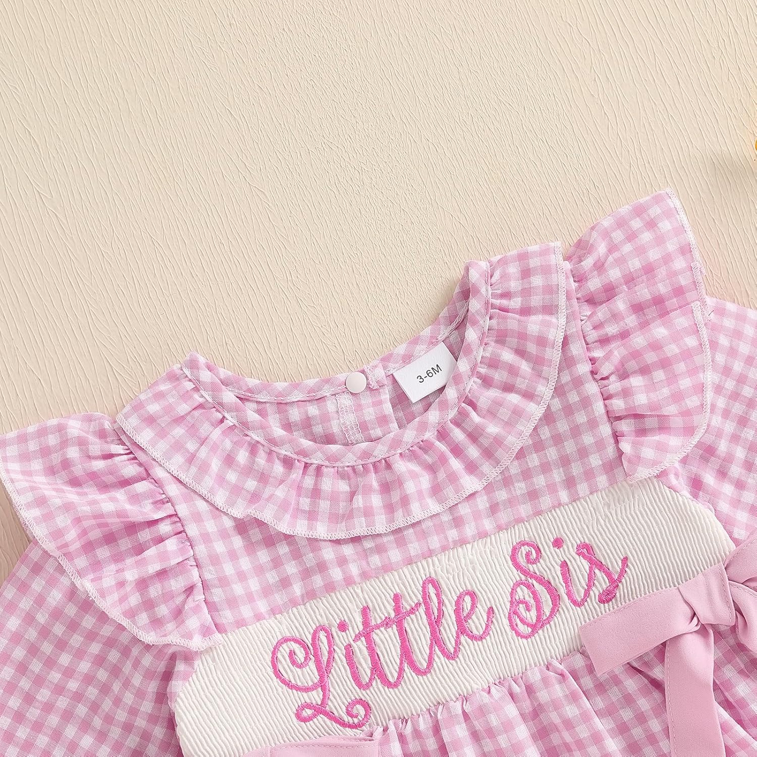 Newborn Baby Girl Outfit Ruffle Long Sleeve Plaid Boho Romper Cute Bubble Jumpsuit Vintage Fall Winter Clothes - Image 3