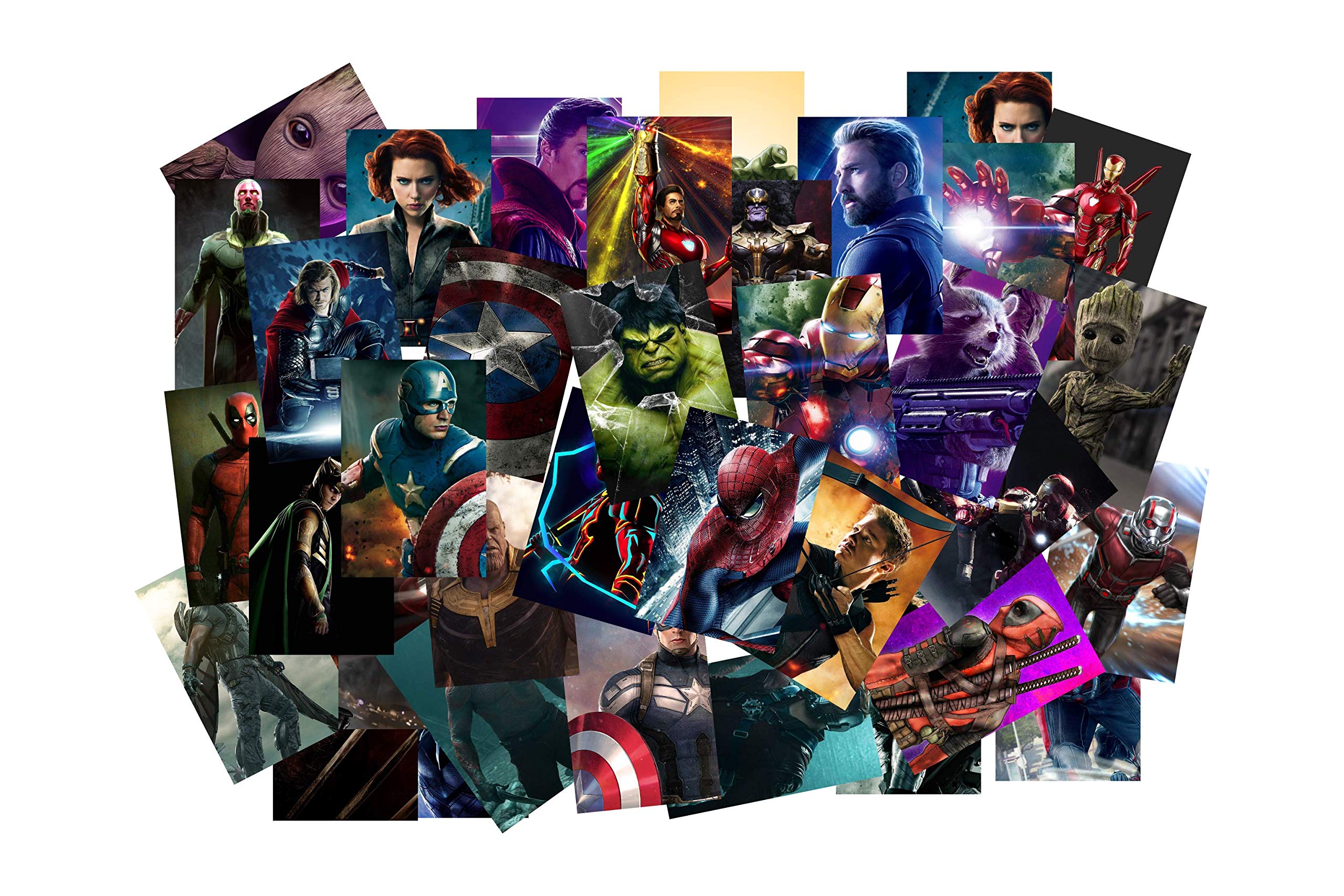 Visual Creation Note Books Vinayl Stickers for Kids Avenger Series School Labels (Sticker Count 36)