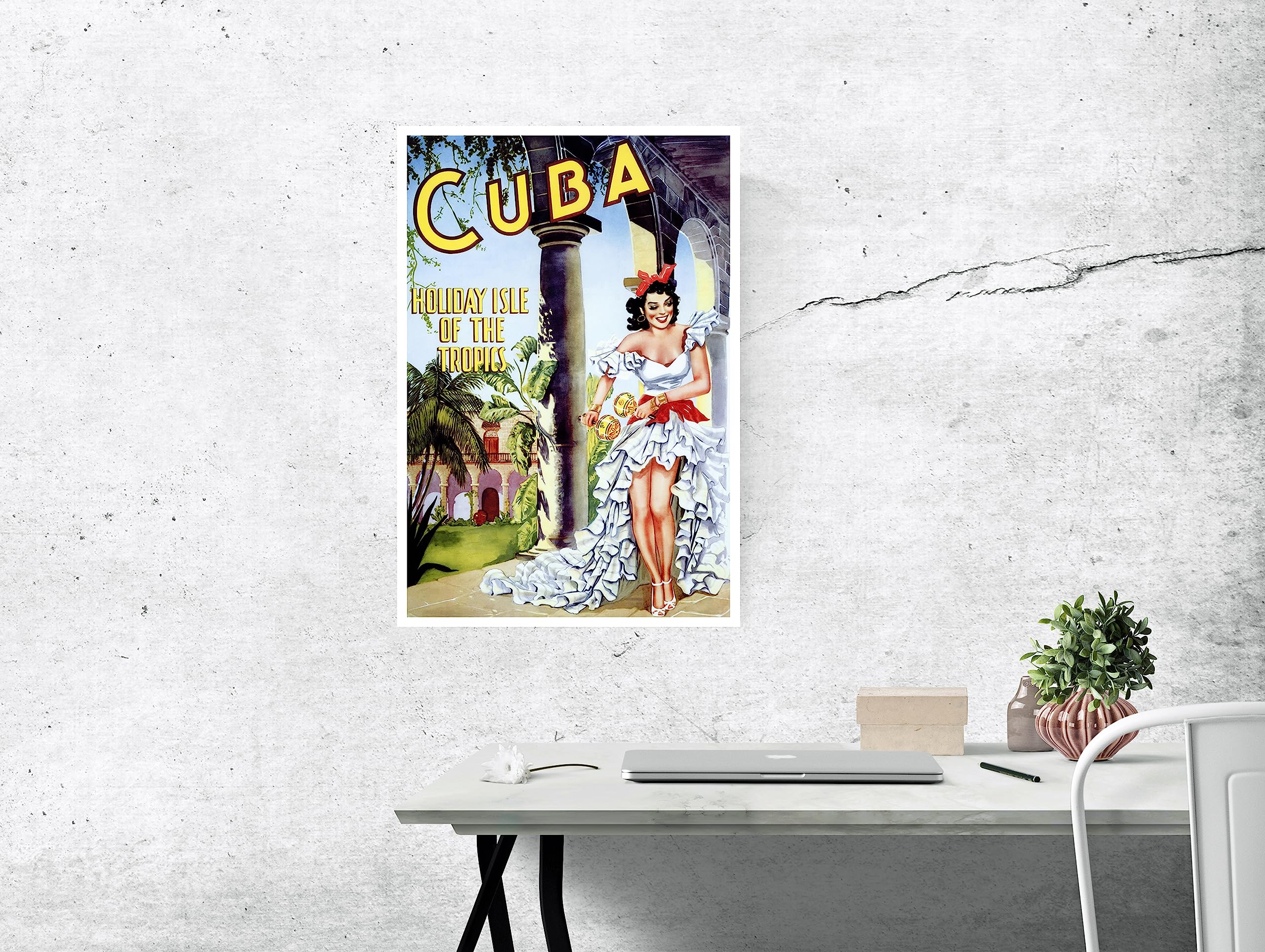 Amazon.com: Cuba Poster, Holiday Isle of the Tropics, Vintage