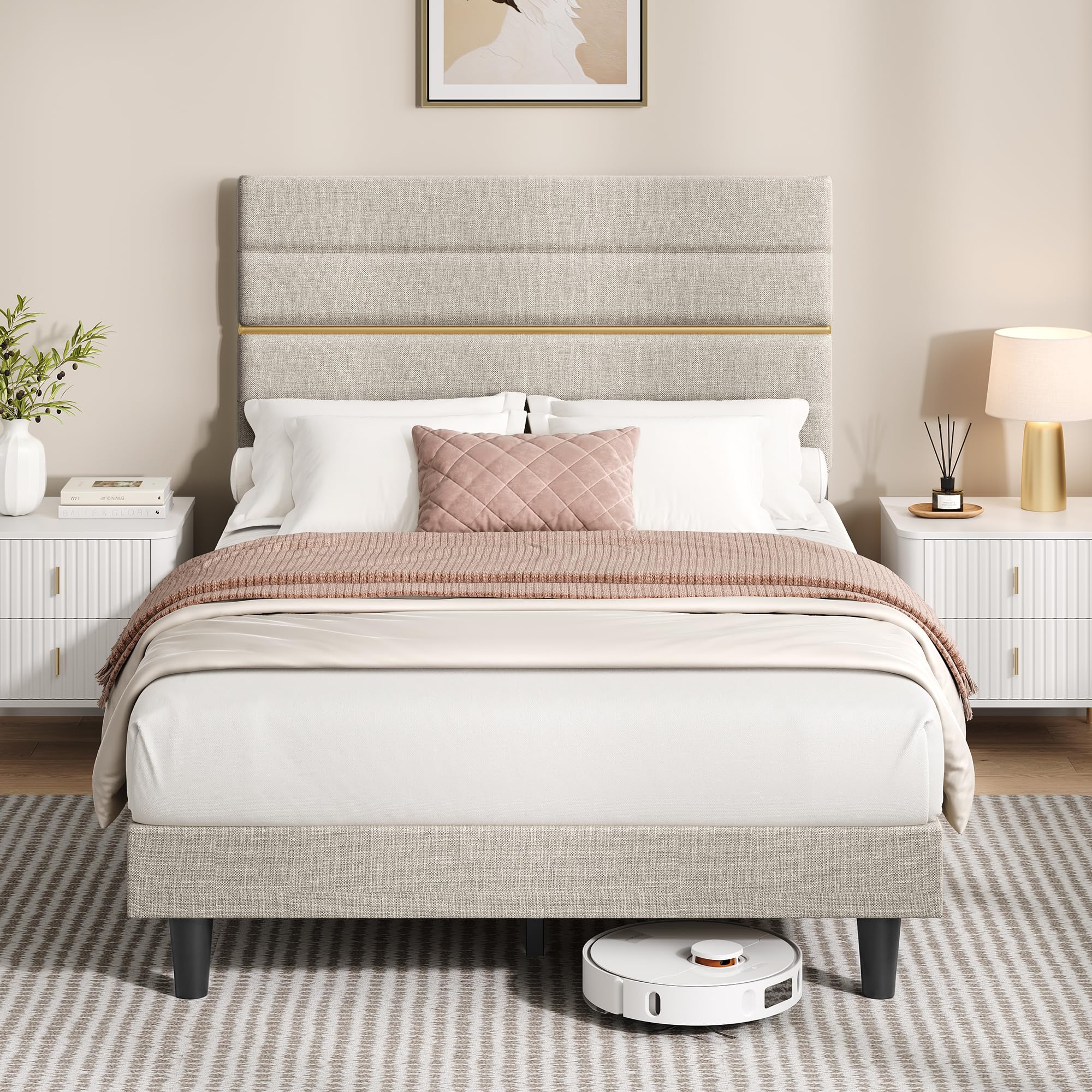 VASAGLE Single Bed Frame, for 90 x 190 cm Mattress