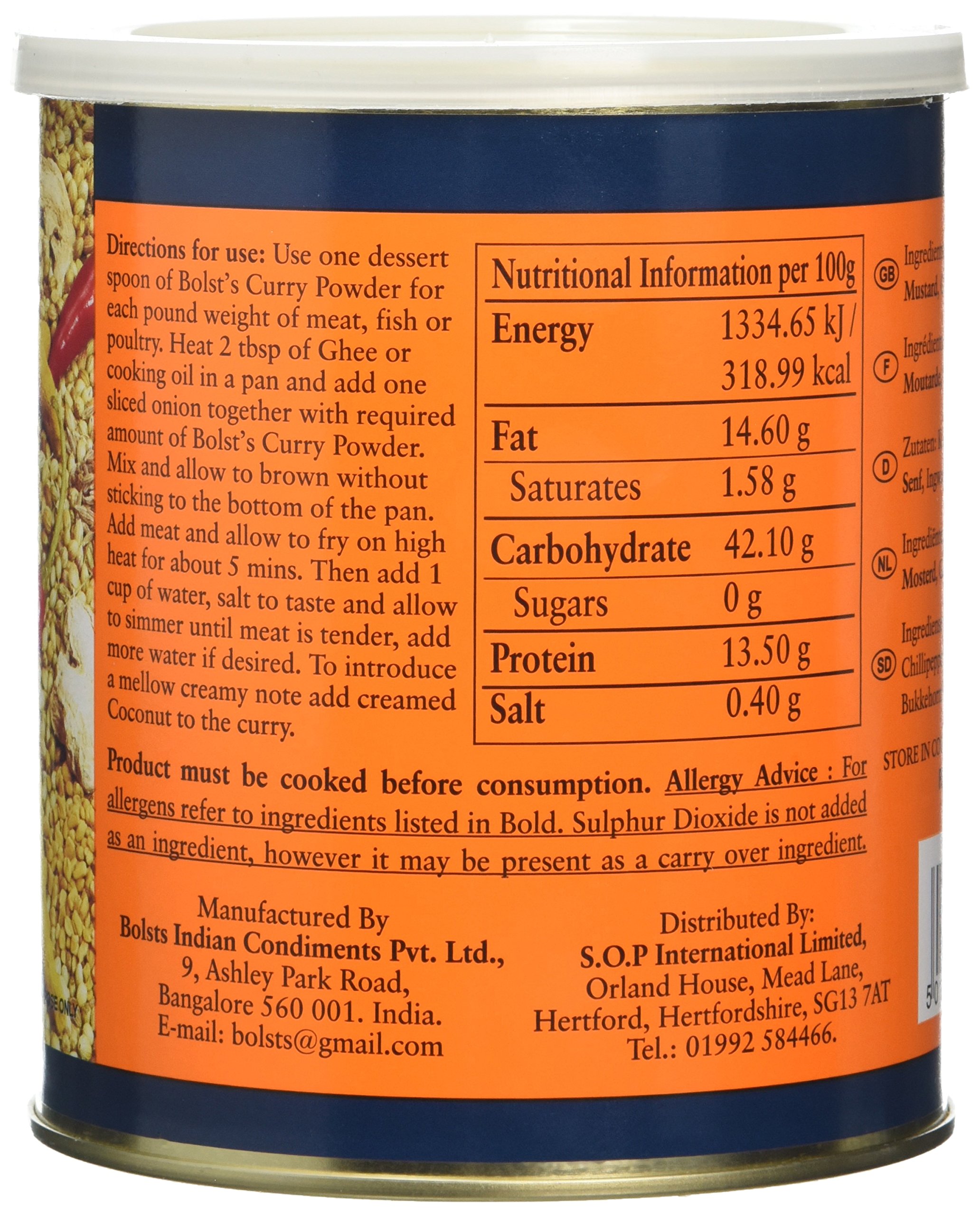 Bolst's Curry Powder Hot 400g (Box Of 6) On