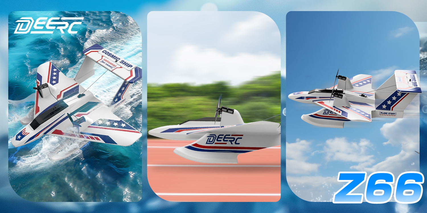 Amazon | ラジコン飛行機 おもちゃ DEERC 水陸空 戦闘機 ラジコン 100g