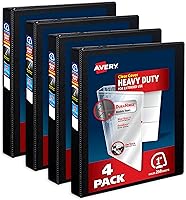 Vista 9 de Avery - Carpeta de alta resistencia con argollas inclinadas de un solo toque, capacidad 275-375 hojas