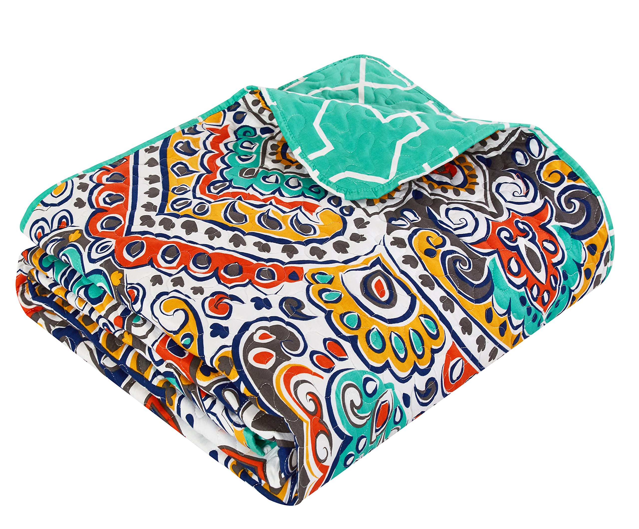 Amazon｜Chic Home Chagit リバーシブルボヘミアン風プリントと現代的