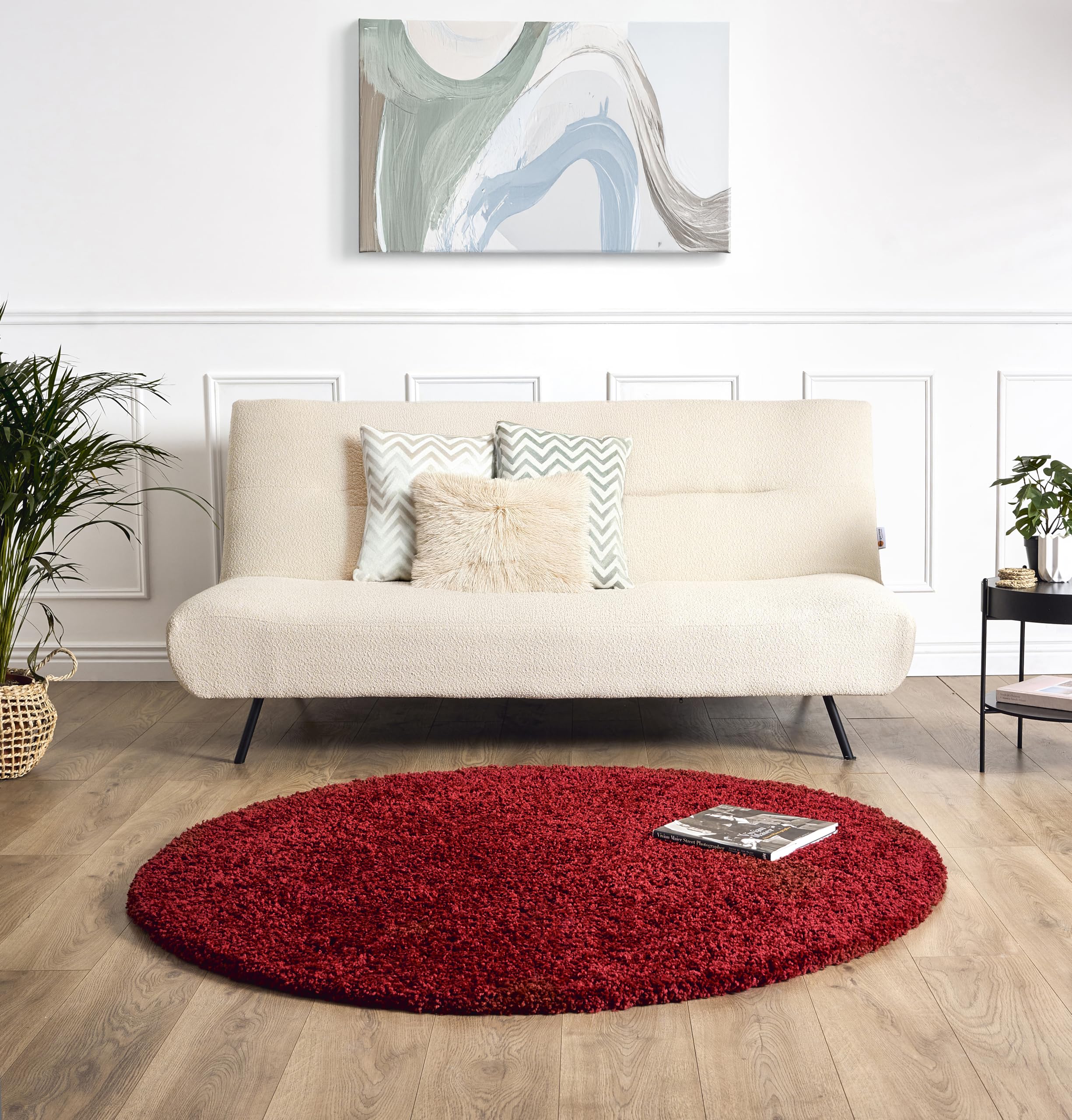 Bravich Navy Blue Shaggy Rug 80 x 150cm (2'7" x 4'11") 5cm Pile Medium Thick Fluffy Living Room Hessian Backed Washable — view 66