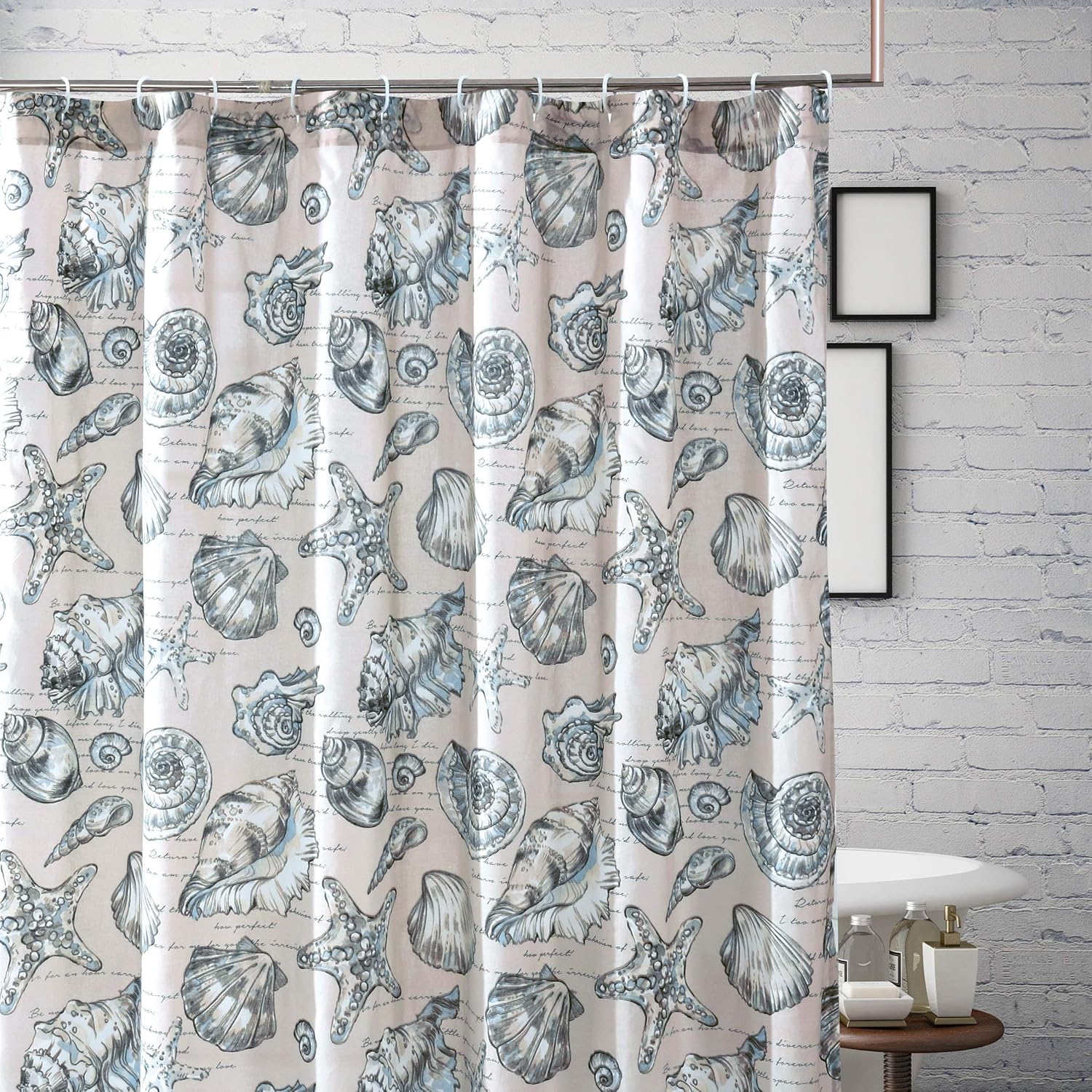 Barefoot Bungalow Cruz Shower Curtain, 72x72 inches, Linen