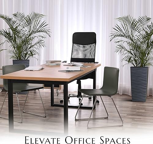 Miniatura 5 de Janska by Mueller M-Resin - Maceta alta resistente para interiores y exteriores, árbol, maceta, juego de 2 piezas, 27.5 pulgadas, diseño moderno,