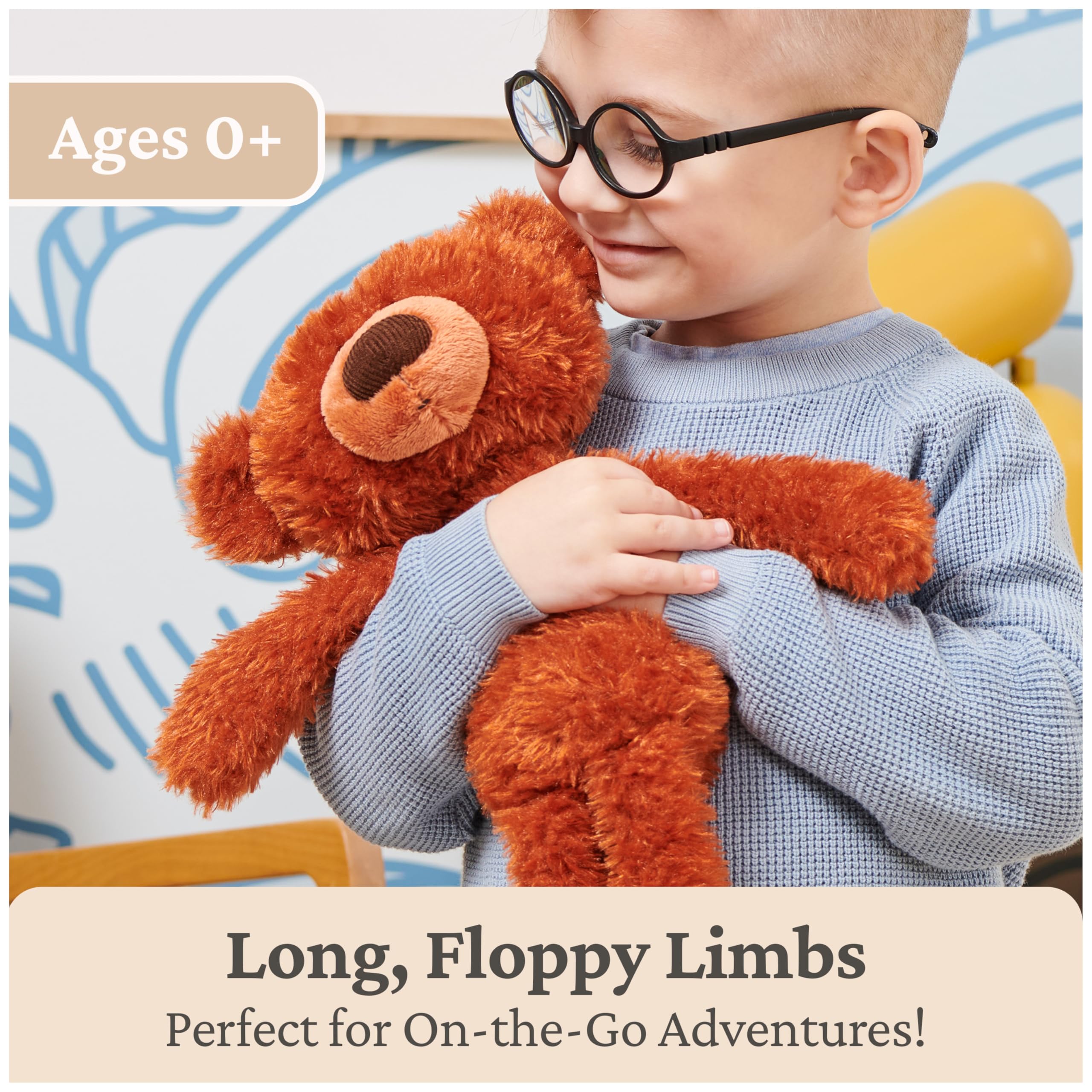 GUND Zahnstocher Pumpkin Pie, Teddybär Stofftier ab 1 Jahren, Kürbisorange, 38,1 cm
