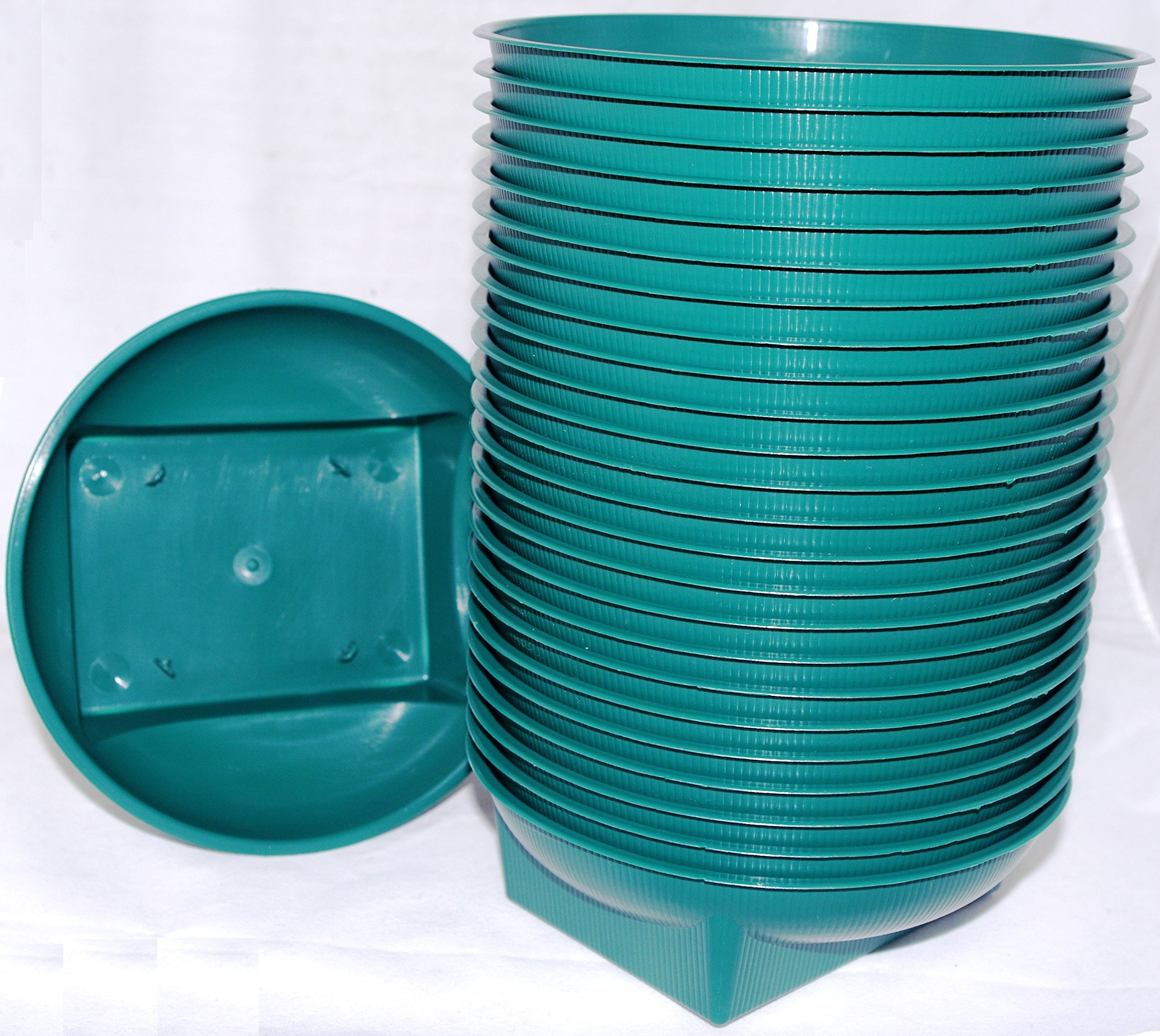 Round Square Based Bowl Green 25 Round Square Based Plastic Posy Or Flower Bowl For Oasis Floral Foam