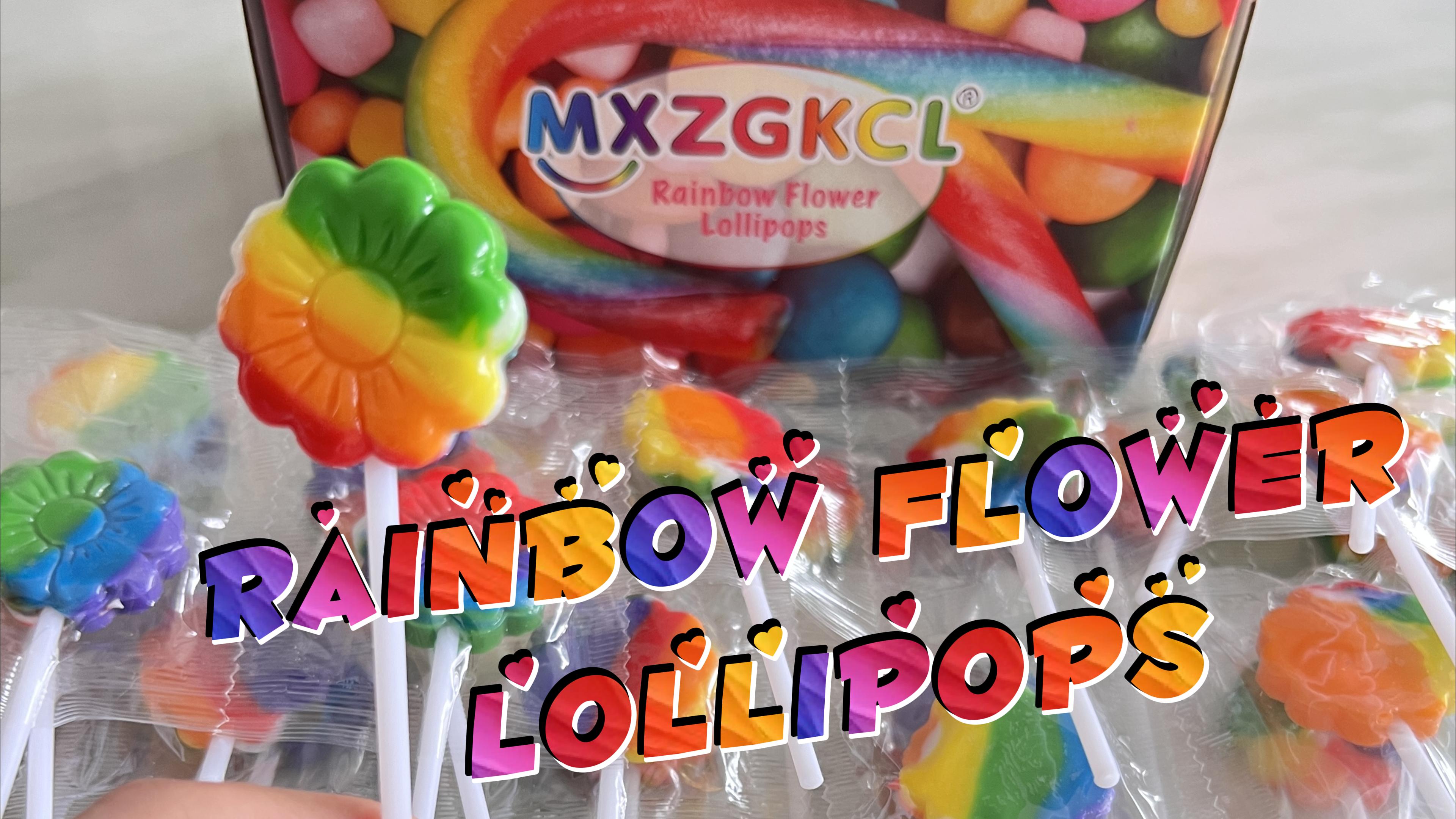 Amazon.com : 36 Pack Rainbow Flower Lollipop Small, Rainbow Swirl