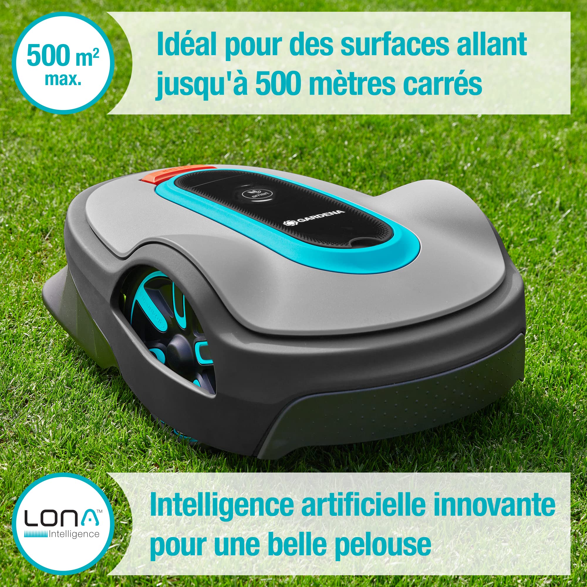 Gardena Tondeuse Robot Smart SILENO City 500 m² Set: Technologie Lona IA innovante — vue 2