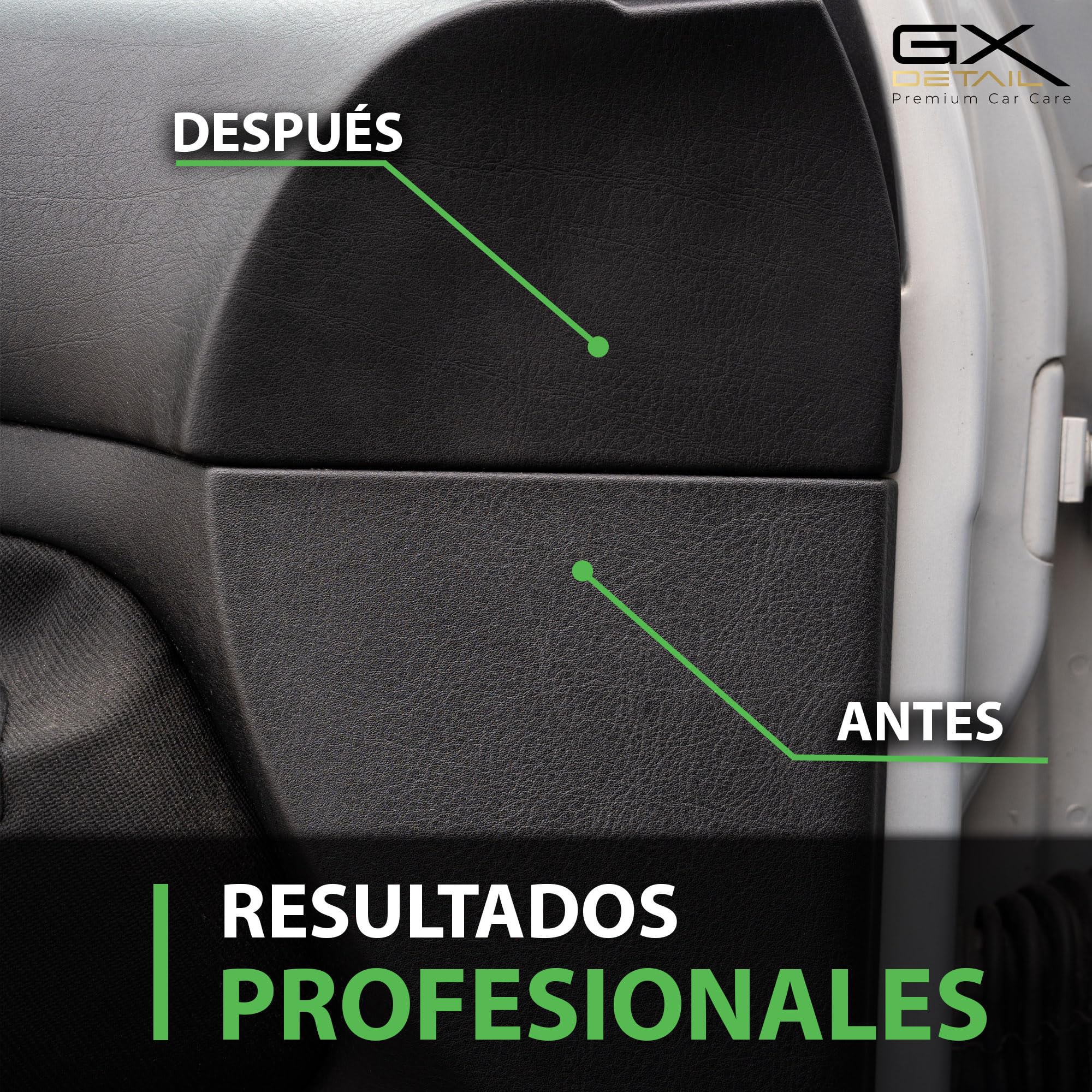 GxDetail Limpia Salpicaderos para Coche 5 Litros – Renueva y Protege Plásticos y Vinilos – Efecto Antipolvo y Acabado Mate – Fórmula No Grasa y Fácil Aplicación.