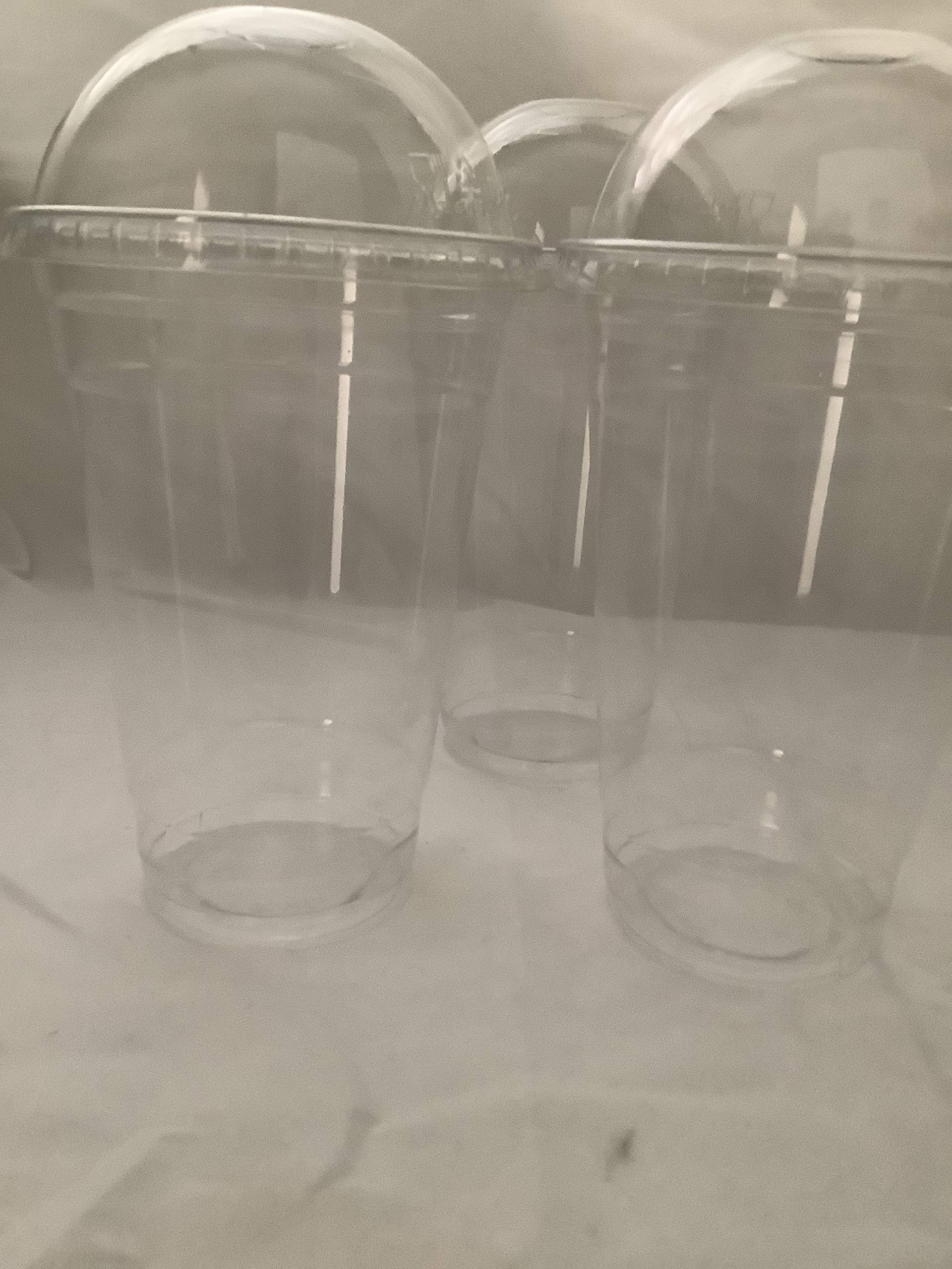 Buy 50sets 20oz. Plastic Ultra Clear Cups with dome lids, dome lids