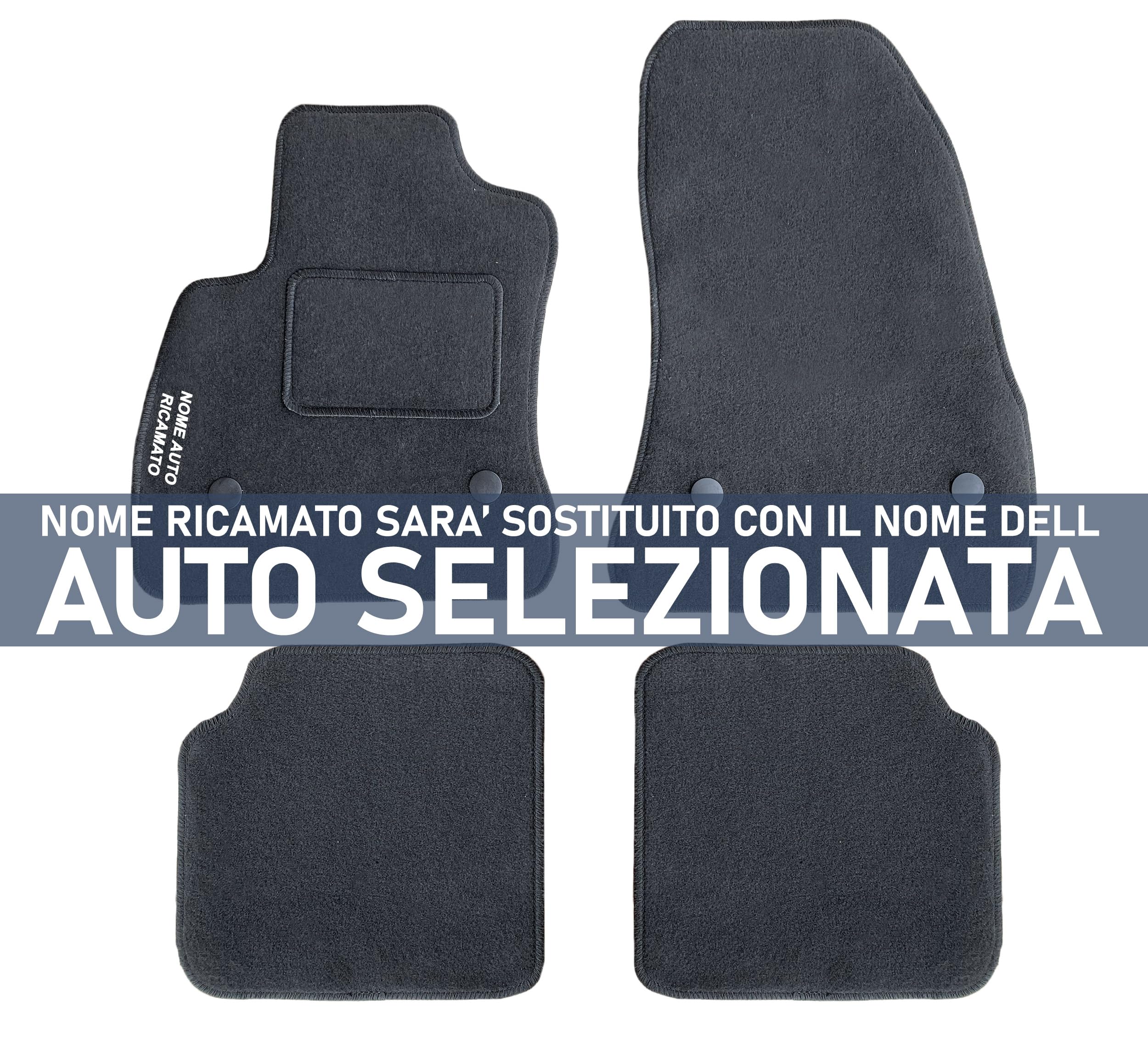 Tappetini Auto Compatibili Per Bravo Dal 2007 Al 2014 Tappeti Sagomati In Moquette Nera Logo Ricamato E 91038192