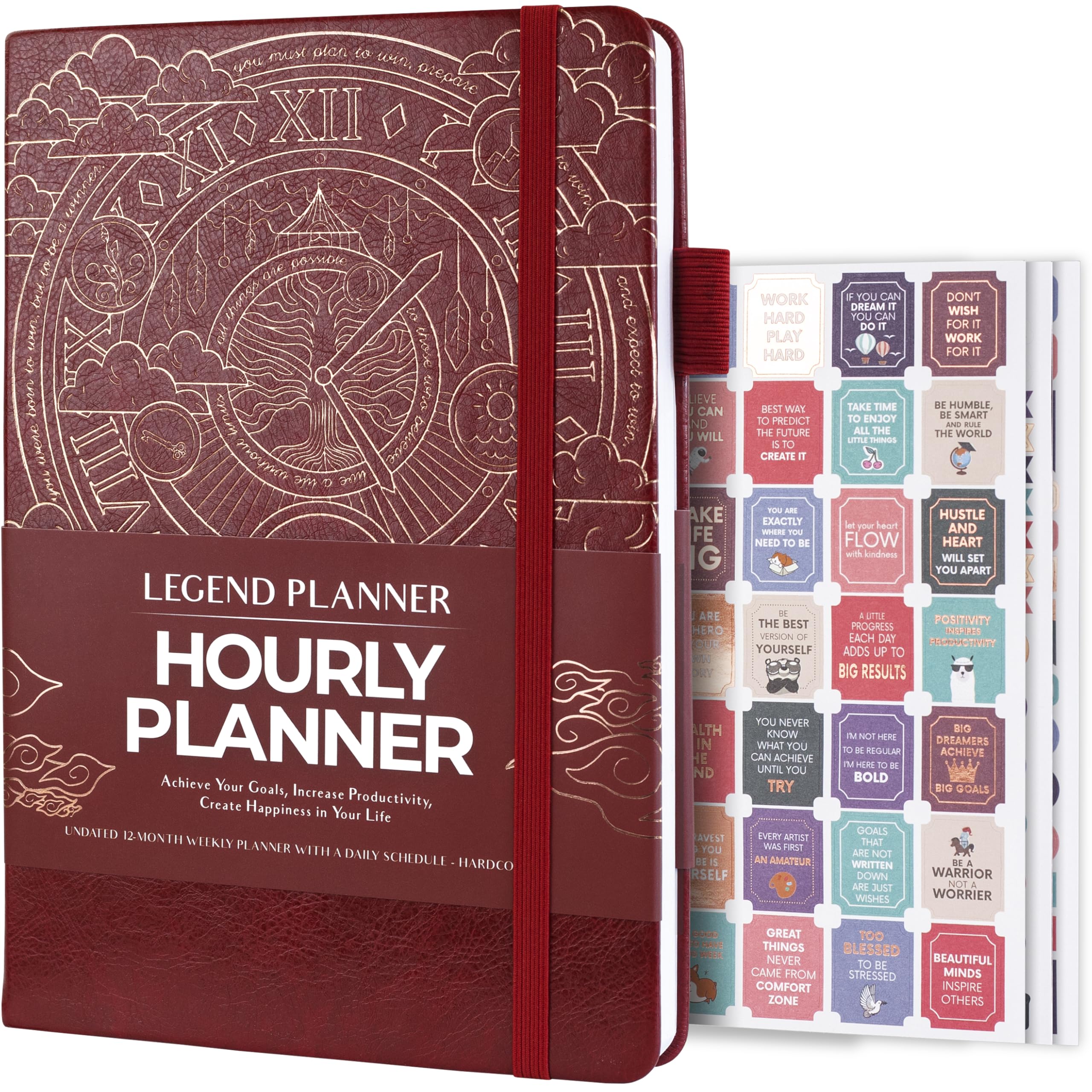 Legend Planner Hourly Schedule Edition – Deluxe Weekly & Daily Organizer with Time Slots. Time Management Appointment Book Journal for Work & Personal