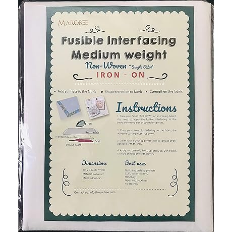 MAROBEE Premium Non-Woven Interfacing for Enhanced Sewing and Quilting Projects
