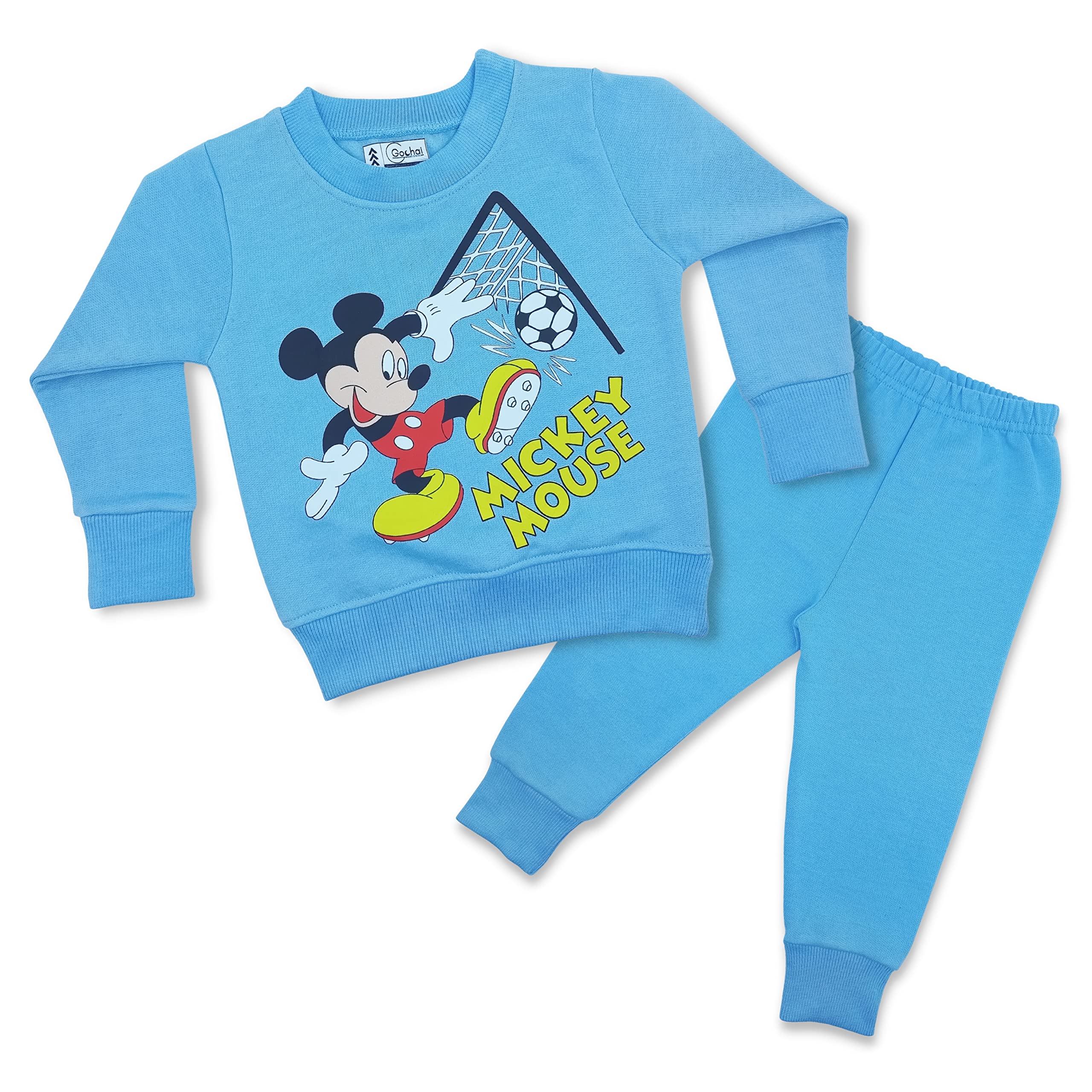 GochaiBaby Boys and Girls Unisex Soft Cotton Fleece Full Sleeves T-Shirt and Pajama Clothing Set