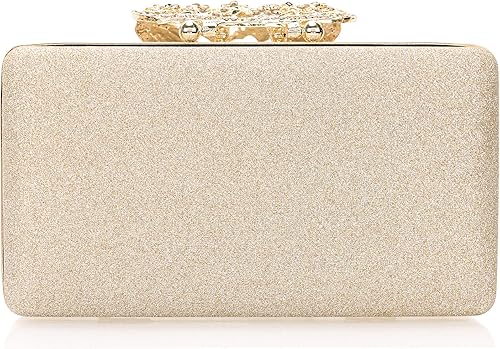 Miniatura 3 de Dexmay - Bolso de noche para mujer con cierre de mariposa y diamantes de imitación