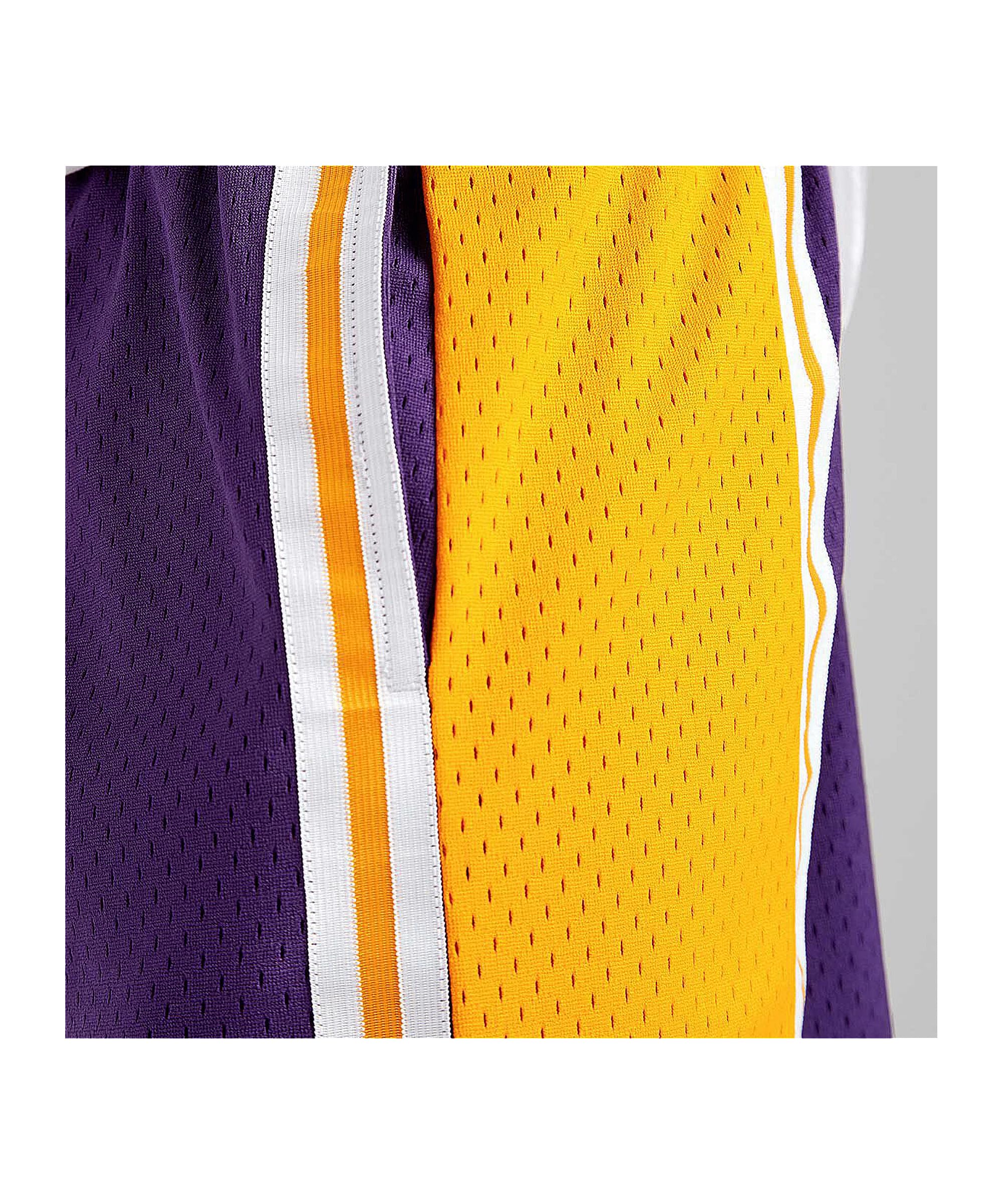 Mitchell & Ness Pantaloncini Swingman M&N NBA Los Angeles Lakers 1984-85