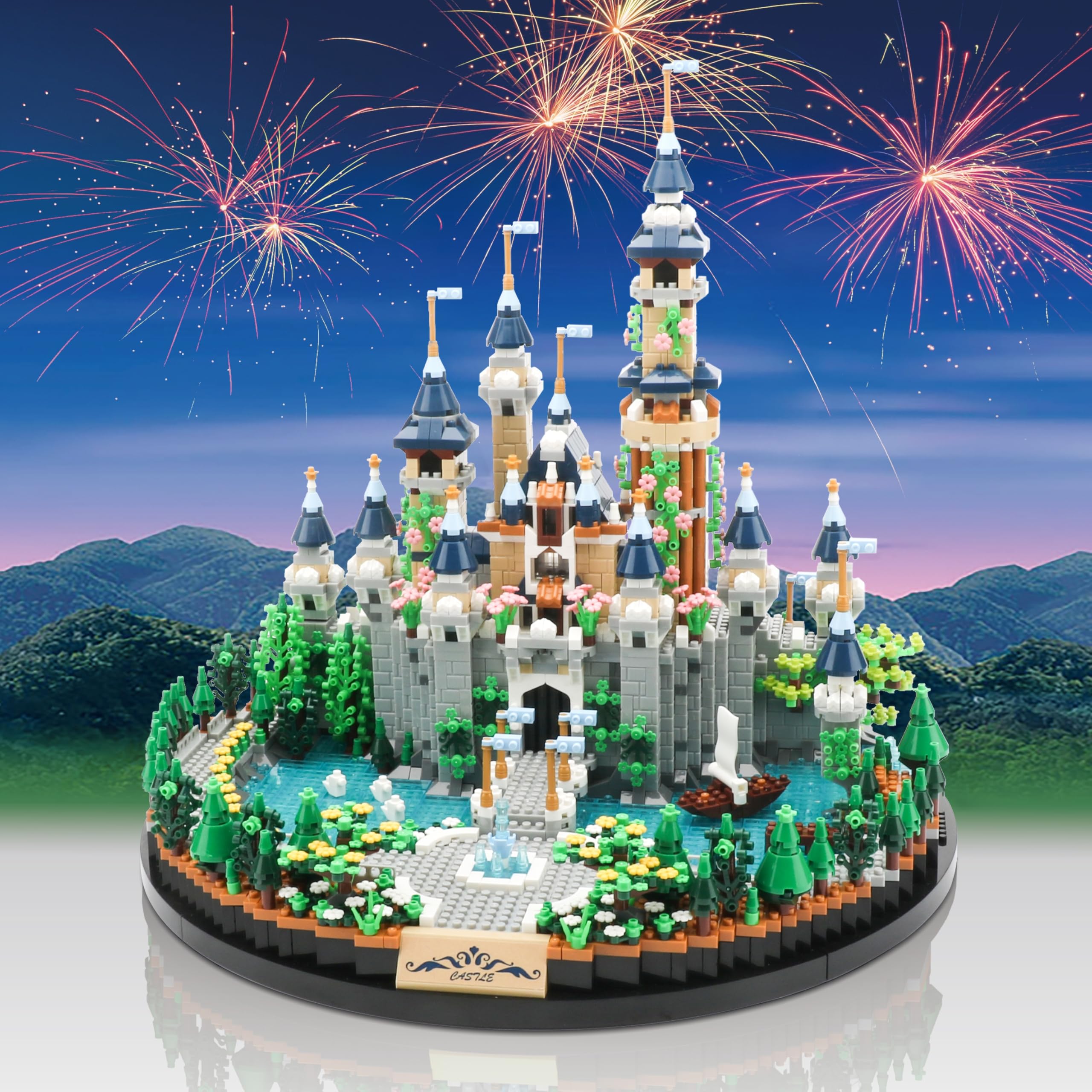 Amazon.com: JXRLMB Magic Princess Blue Castle Micro Building