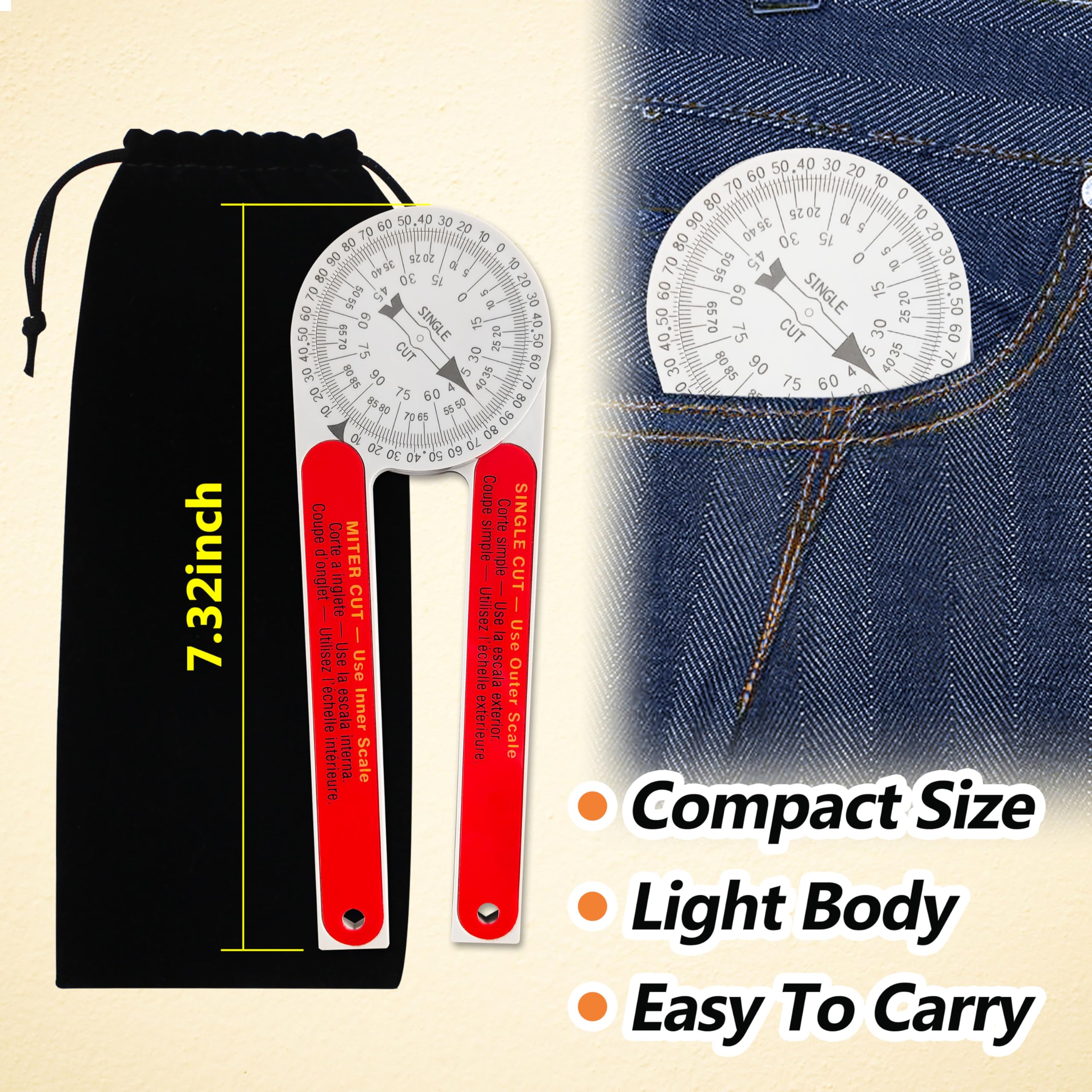 Miter Saw Protractor - Precise Angle Finder -5